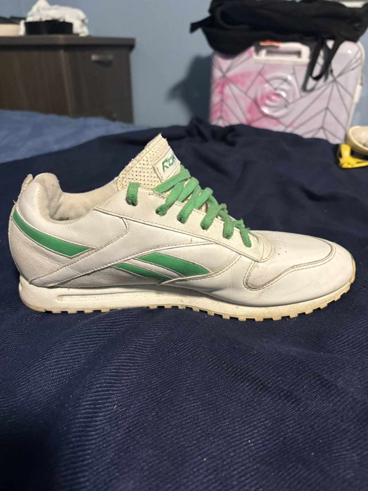 Reebok Reebok RBK RB 512 FLU White Green Men's Low Top Sneakers Size US 8.5 / EU 41-42 - 2 Thumbnail