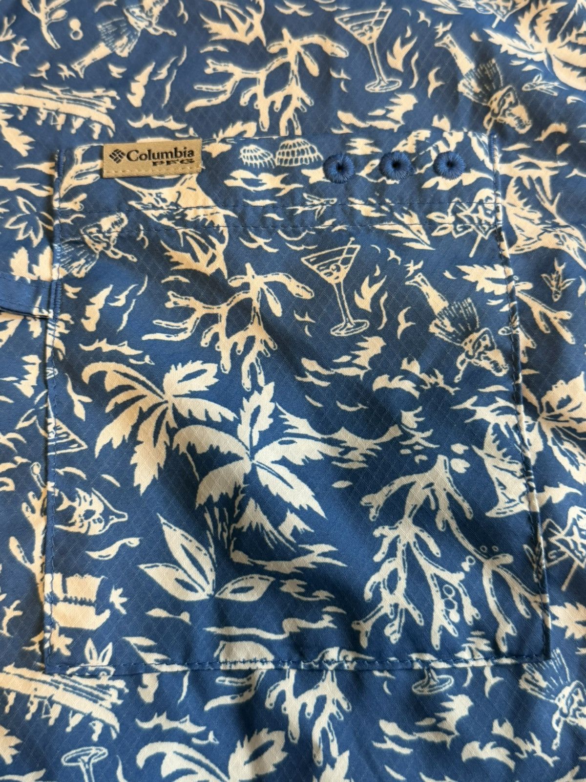 Columbia Columbia PFG Shirt Tropical Hawaiian Vented Short Sleeve Size US M / EU 48-50 / 2 - 2 Thumbnail