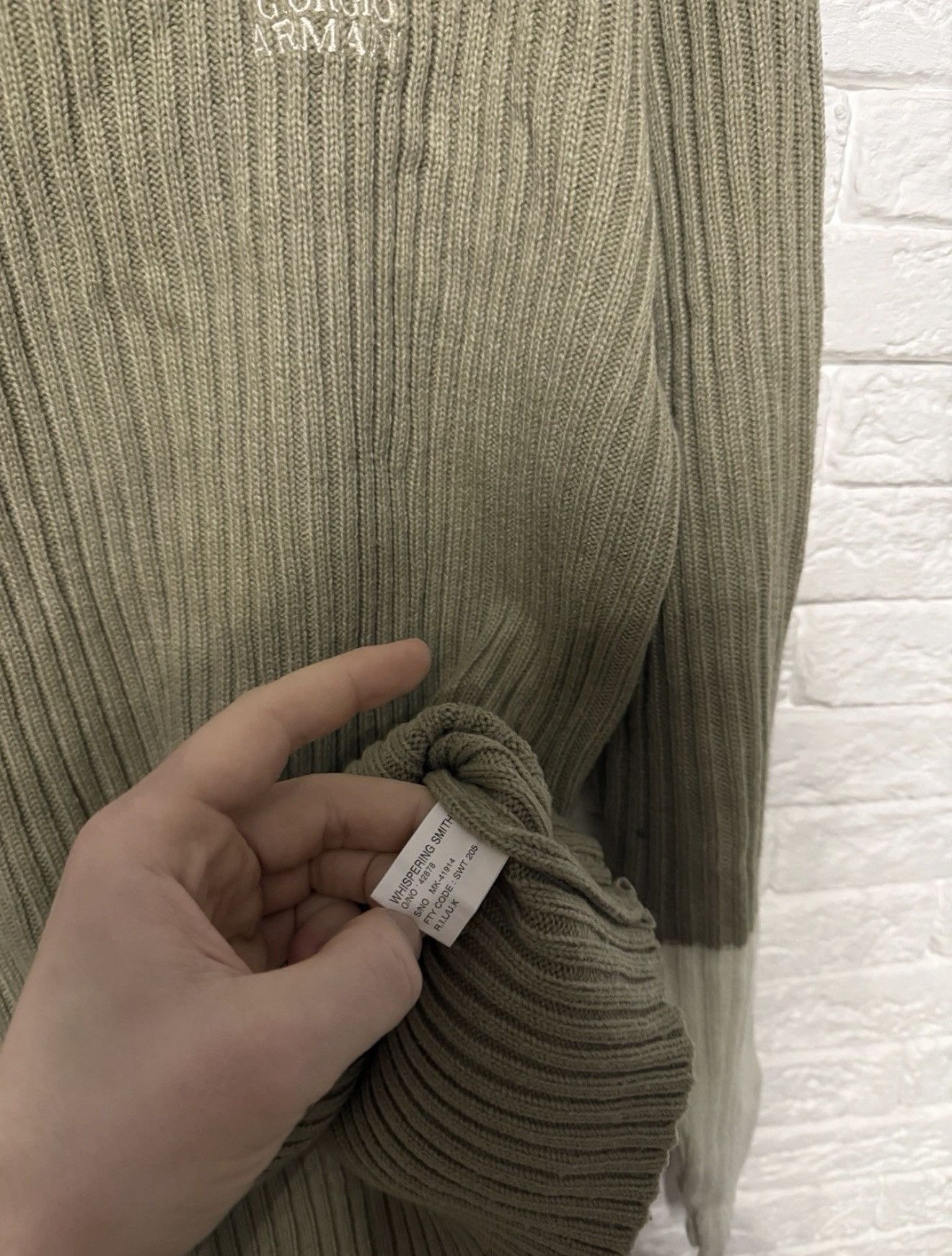 Giorgio Armani VTG Rare Giorgio Armani Knit Turtleneck Sweater Y2K Slim Fit Size US L / EU 52-54 / 3 - 6 Thumbnail