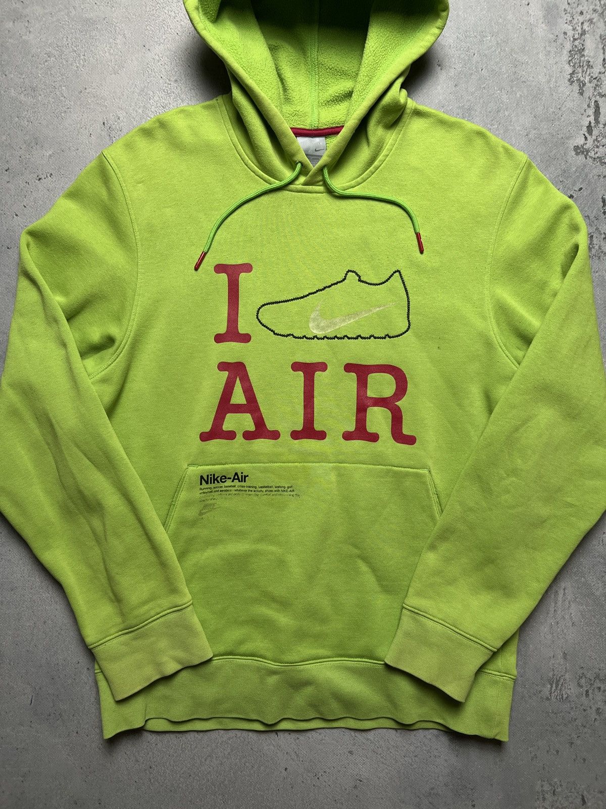 Nike Nike Vintage Celebration Of Air Neon Green Pullover Hoodie Size US M / EU 48-50 / 2 - 5 Thumbnail