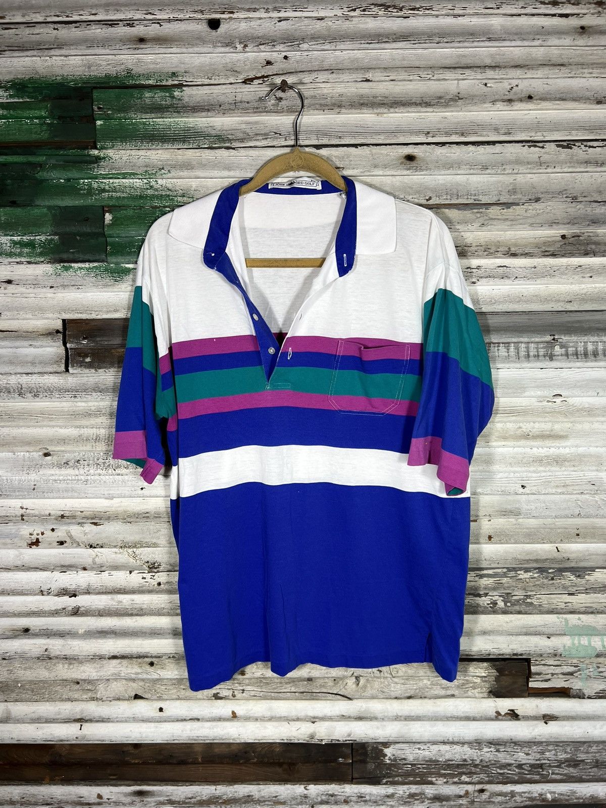 Vintage Vintage Striped Polo Size US L / EU 52-54 / 3 - 1 Thumbnail