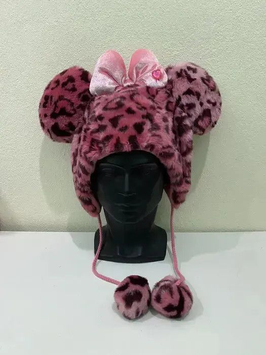 Cartoon Network × Disney Disney Leopard Bunny Horn Fleece Earflap Beanie Hat Size ONE SIZE - 2 Thumbnail