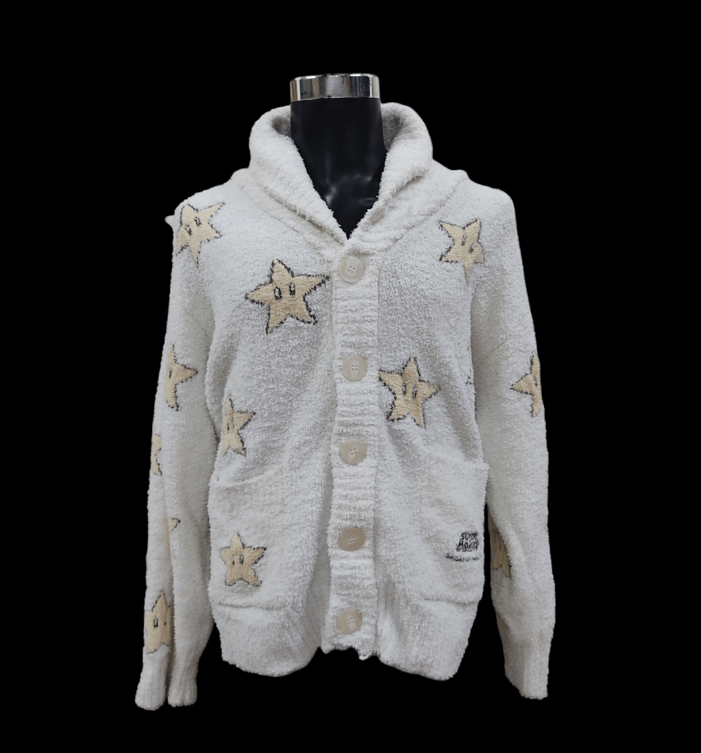 Japanese Brand GELATO PIQUE x Super Mario Kauchin Stars Jacquard Sweater Size US XL / EU 56 / 4 - 1 Thumbnail