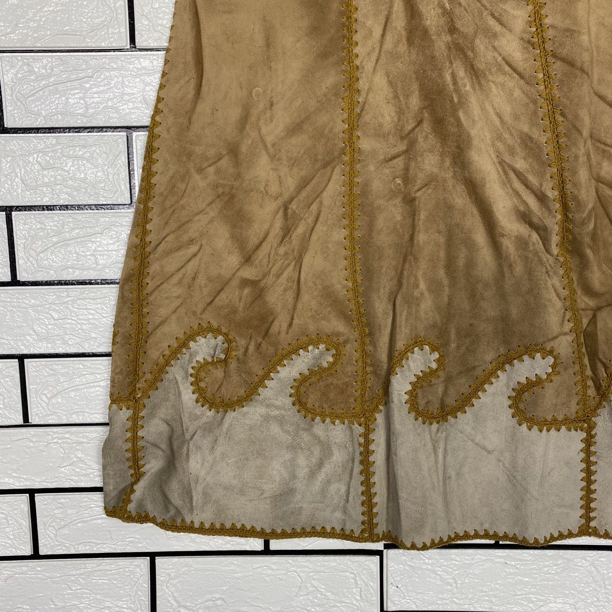 Japanese Brand 📌Vintage Unbranded Genuine Leather Long Skirt Issey Miyake Size 28" / US 6 / IT 42 - 5 Thumbnail