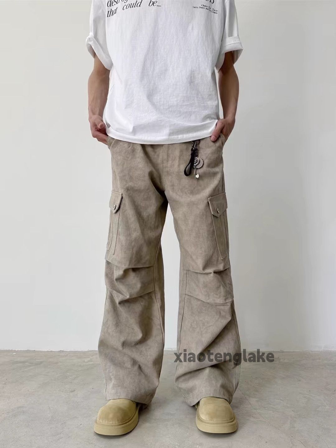 Designer × Japanese Brand × Vintage washed faded cleanfit yuppie bootcut cargo pants Size US 30 / EU 46 - 2 Thumbnail