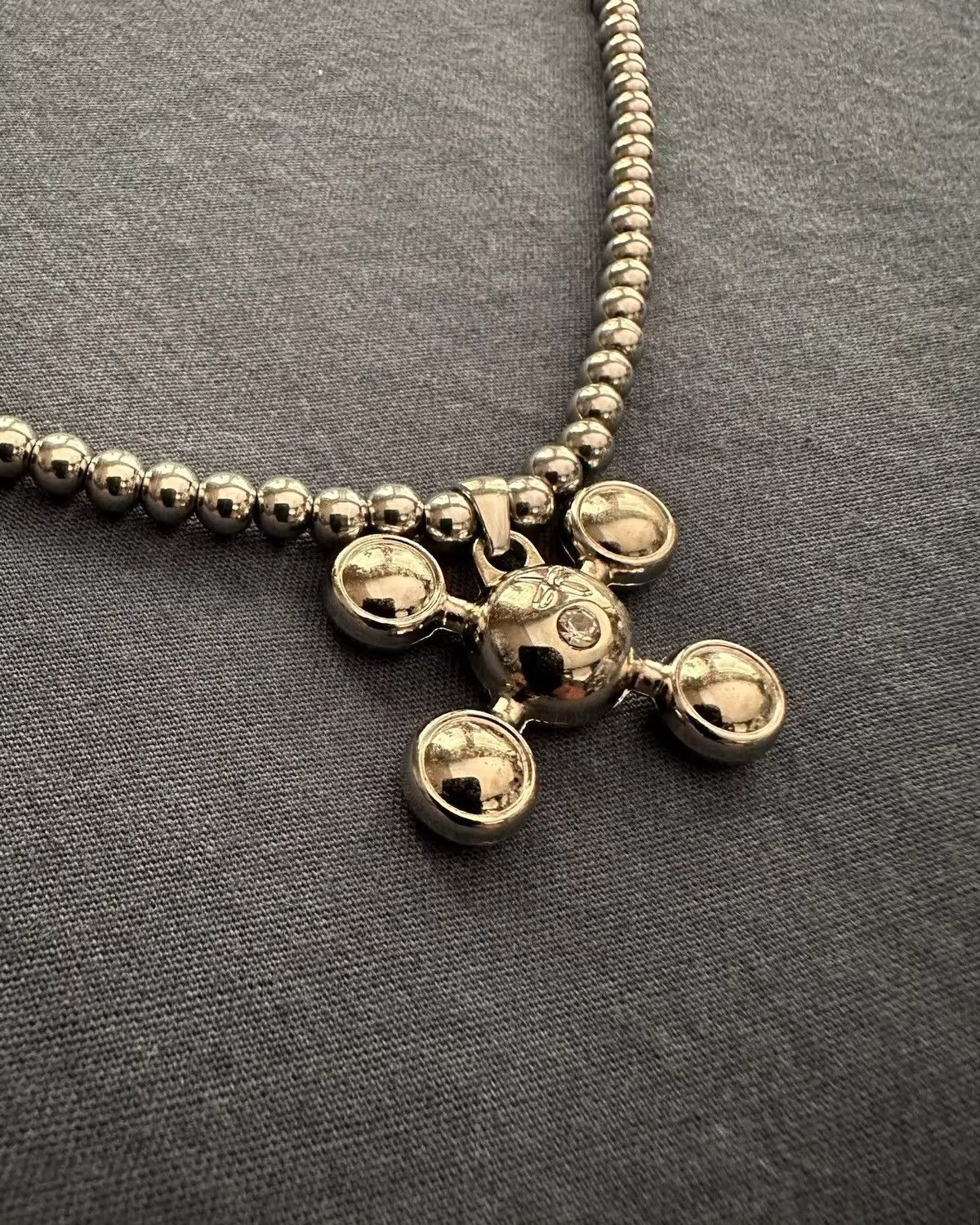 Jewelry Round Bead Chain Quadangle Ball Pendant Size ONE SIZE - 8 Thumbnail
