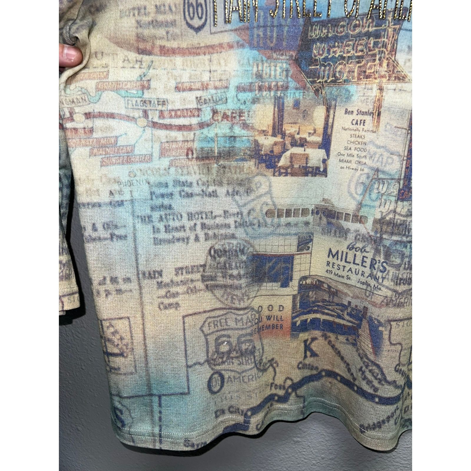 Vintage Womens Route 66 Long Sleeve Shirt Christopher & Banks Top L Size L / US 10 / IT 46 - 3 Thumbnail