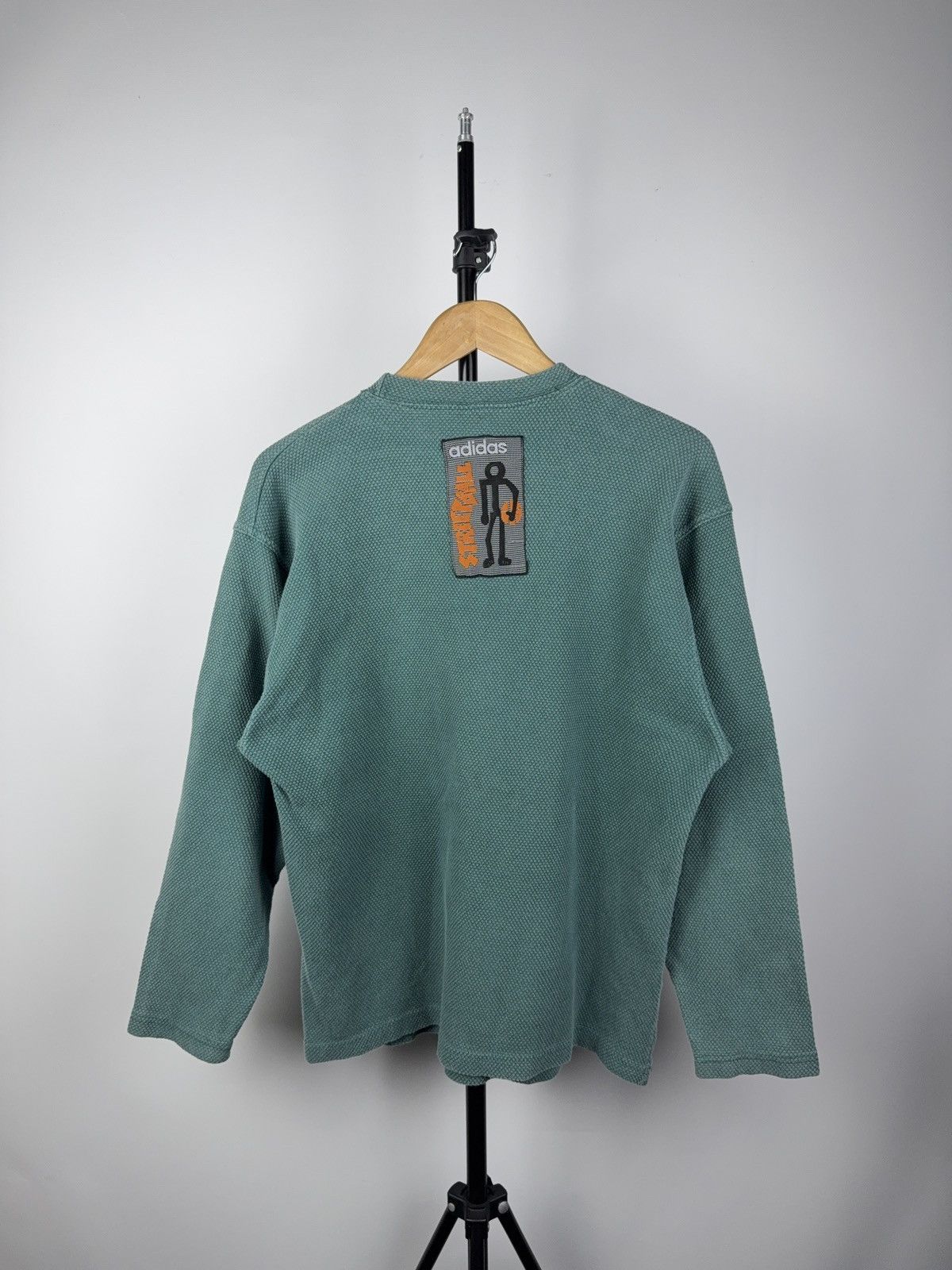 Adidas × Vintage 🦑 RARE VINTAGE 80’S ADIDAS STREETBALL KNIT RETRO CREWNECK Size US M / EU 48-50 / 2 - 7 Thumbnail