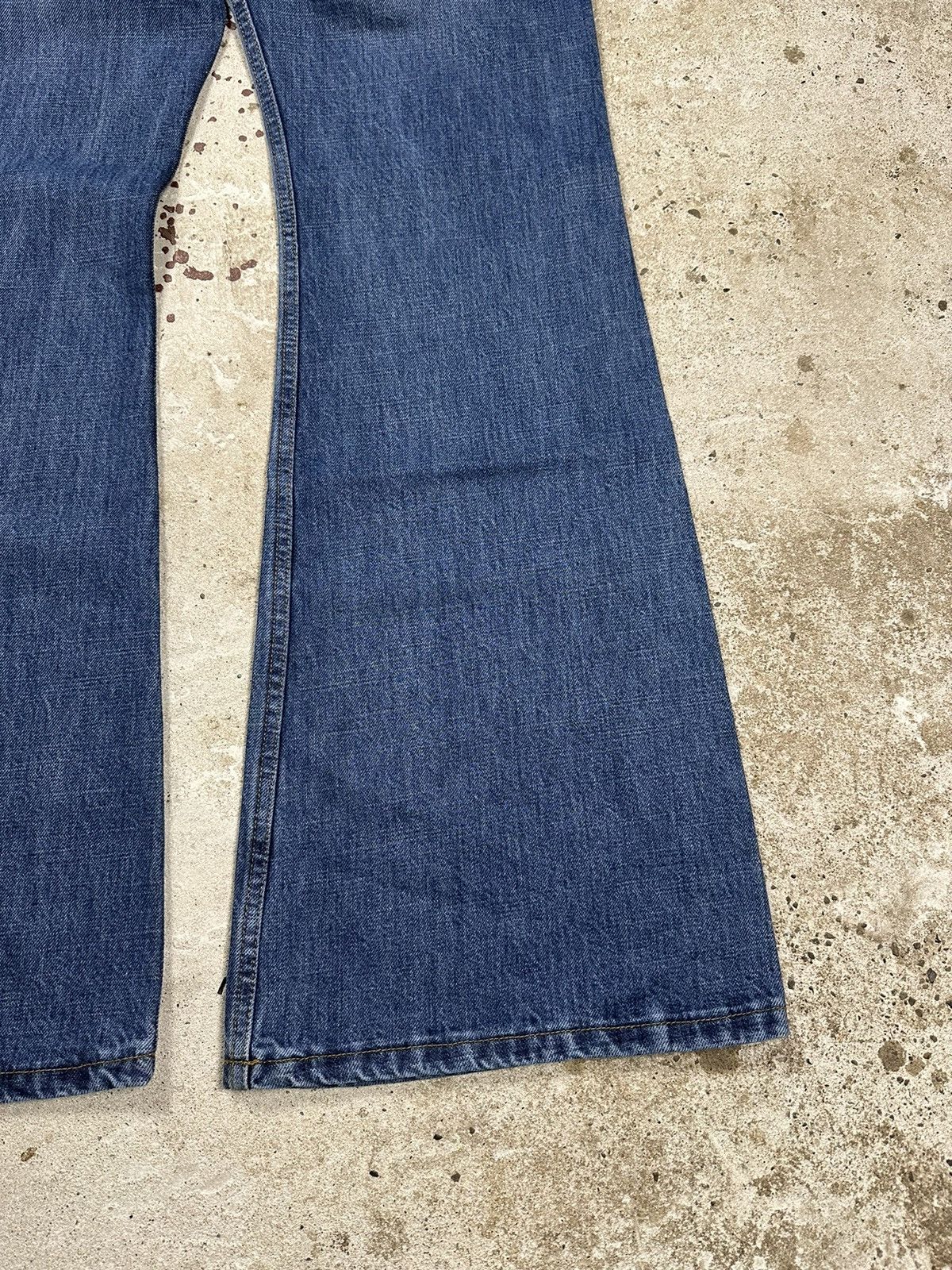 Japanese Brand × Vintage Vintage Y2K Flared Wide Leg Blue Denim Pants Size US 30 / EU 46 - 8 Thumbnail