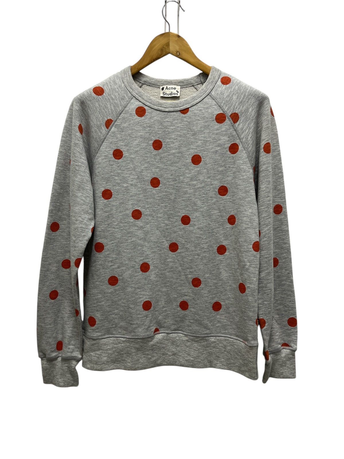 Acne Studios Acne Studios Polkadot Pullover Sweatshirt Gray M Size US M / EU 48-50 / 2 - 1 Thumbnail