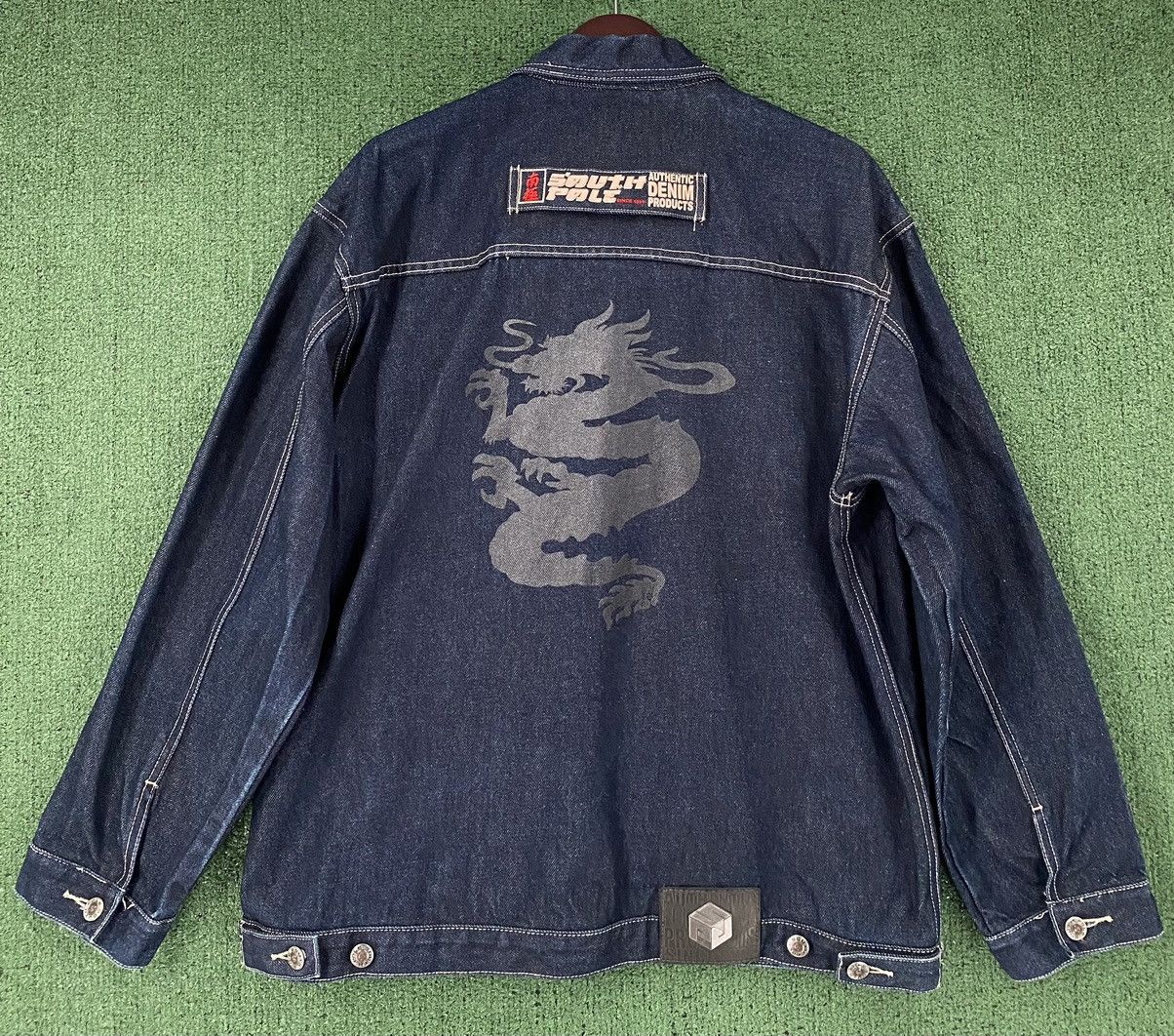Rare Vintage 90’s South Pole Japanese Dragon Denim Jacket