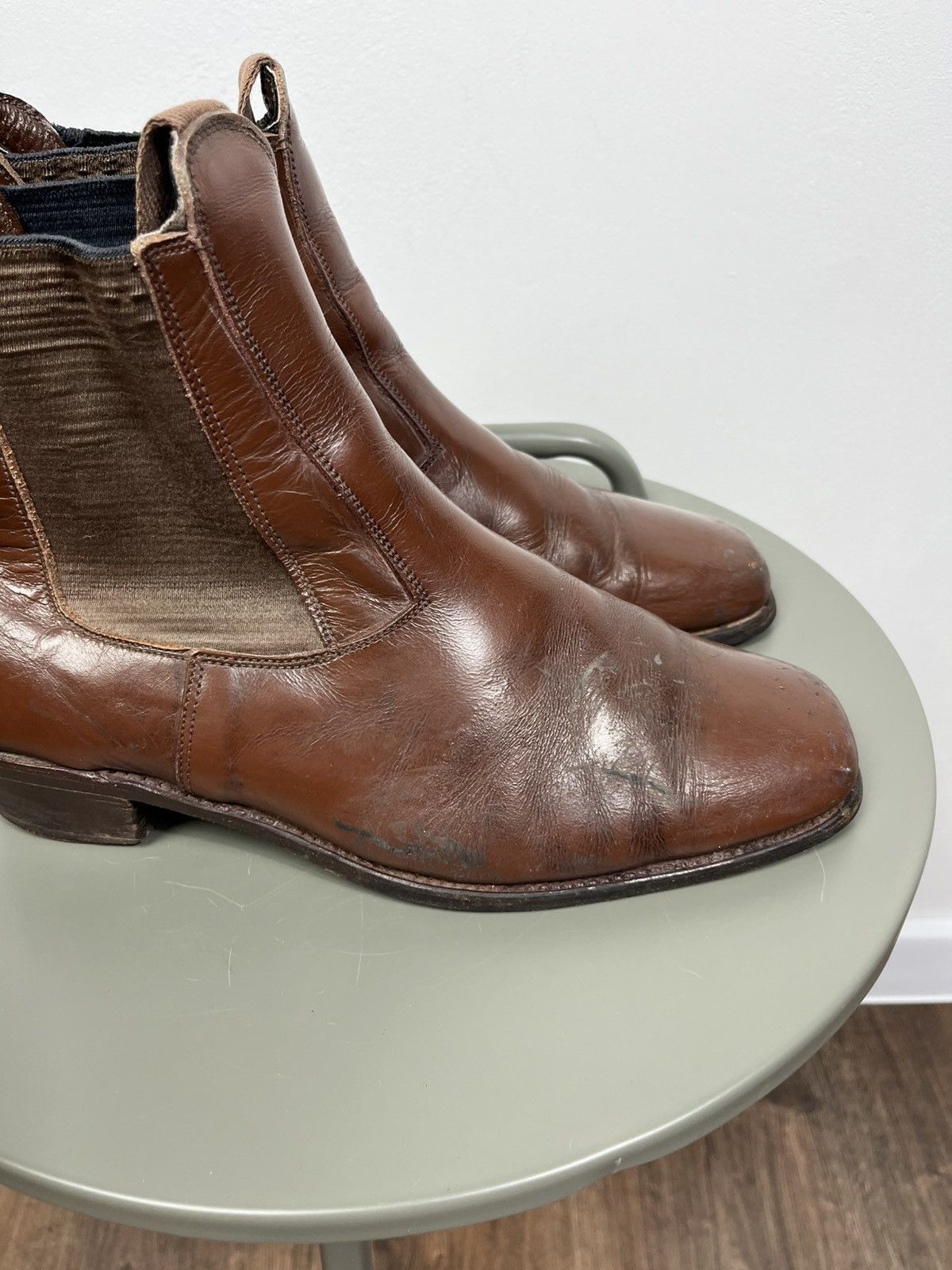 Leather Vintage Brown Leather Cowboy Western Boots US 9.5 Distressed Size US 9.5 / EU 42-43 - 5 Thumbnail