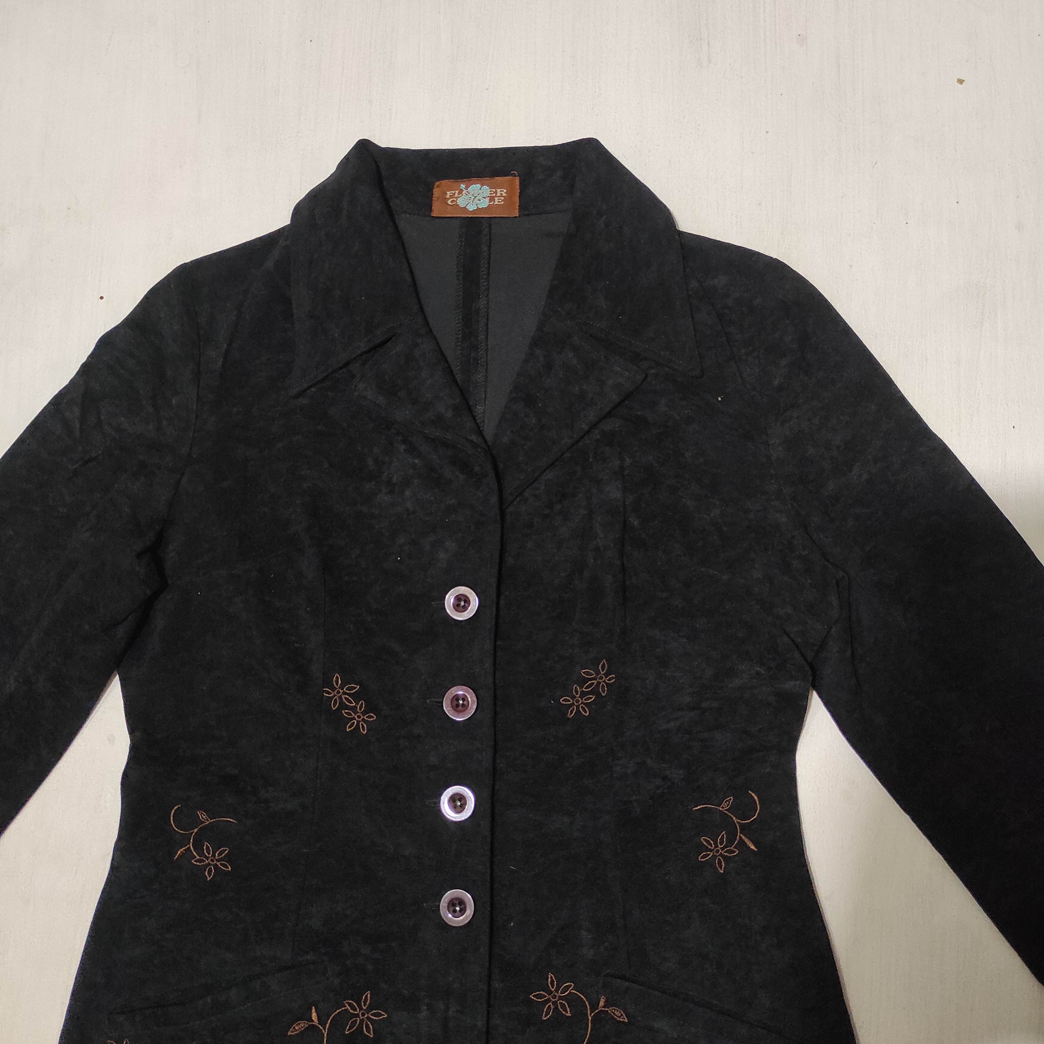 Vintage Vintage Flower Circle Embroidered Long Blazer Size M / US 6-8 / IT 42-44 - 2 Thumbnail