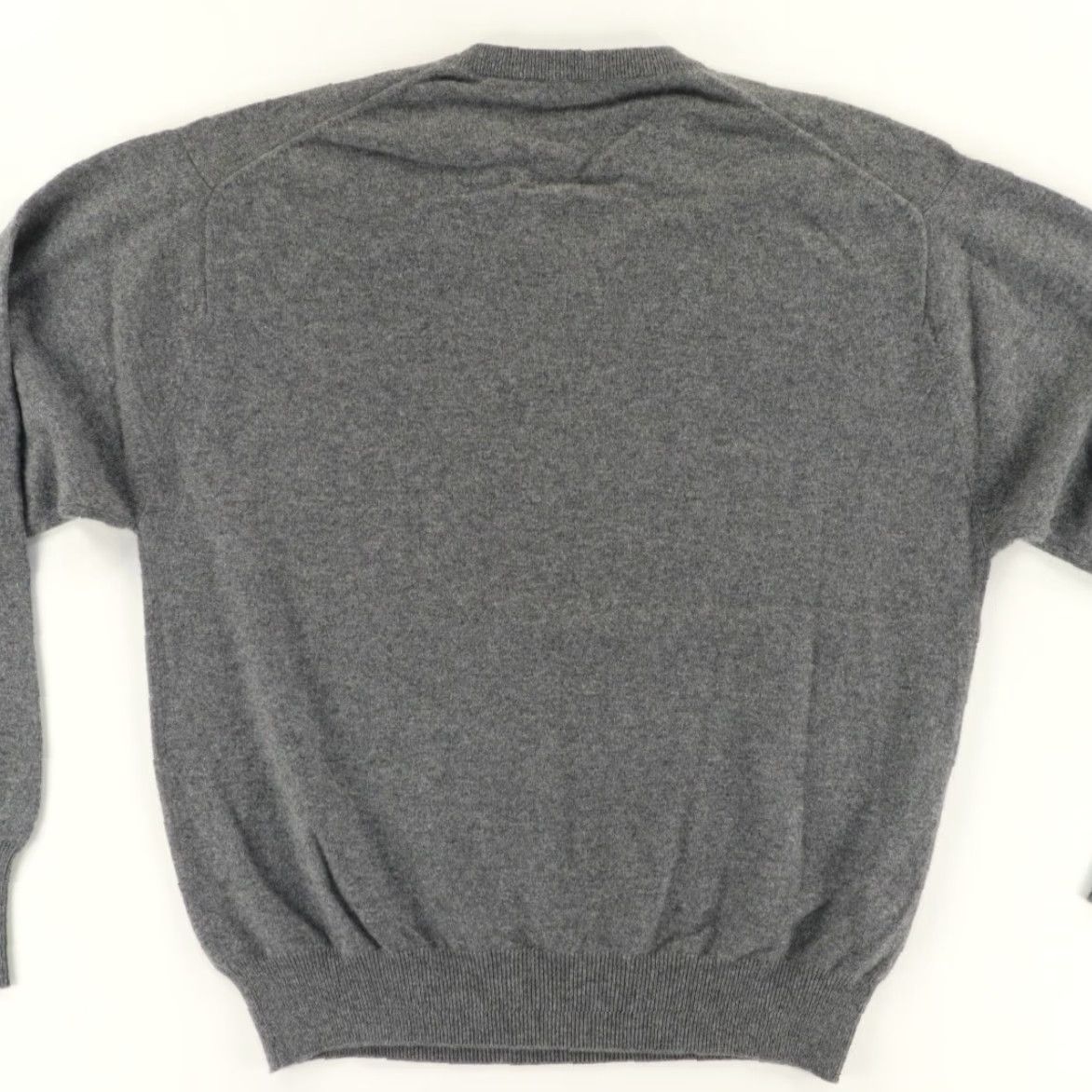 Vintage Alter Ego Solid V-Neck Long Sleeve Sweater Gray Men's L Shirt Size US L / EU 52-54 / 3 - 4 Thumbnail