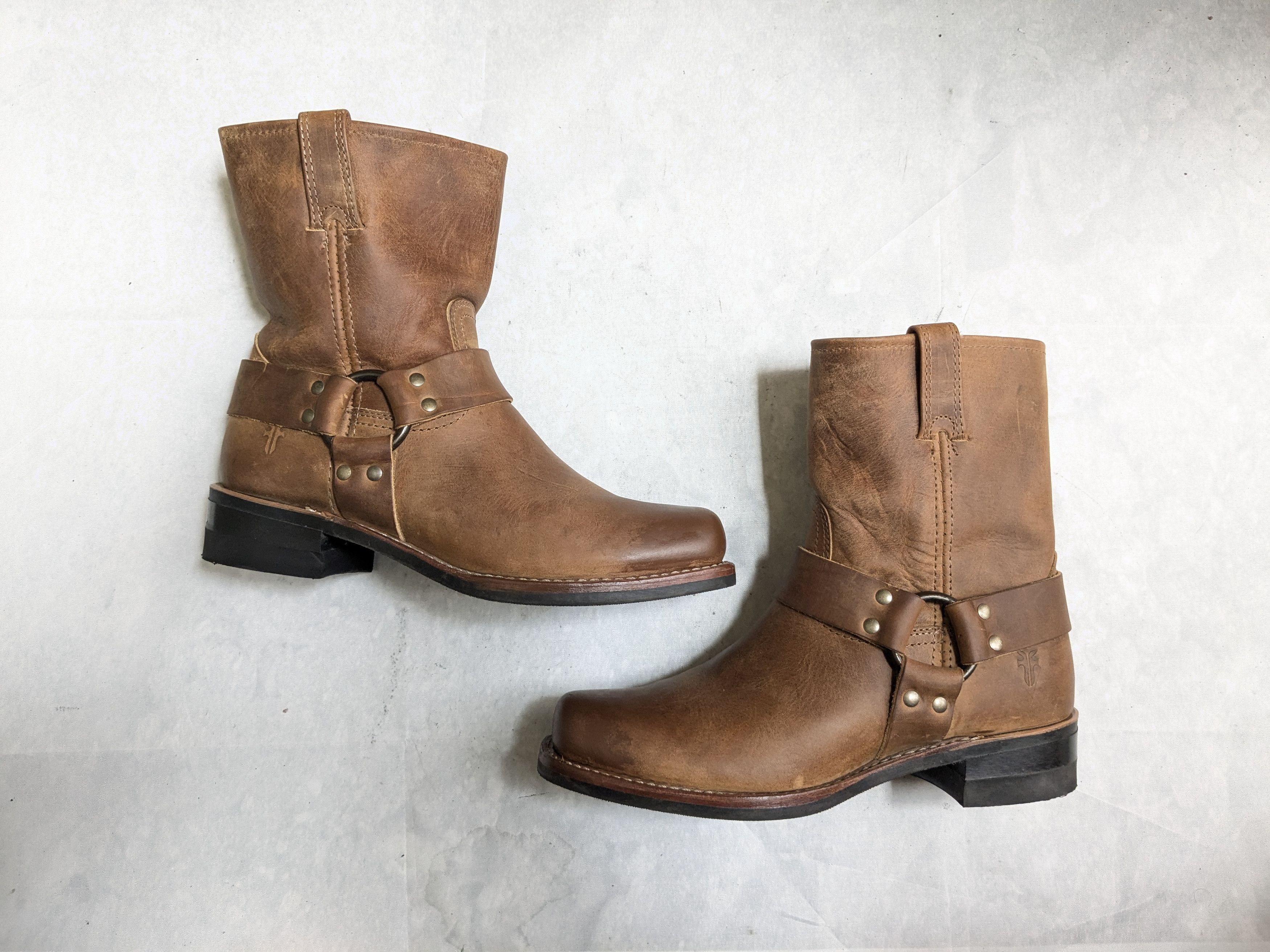 Frye Frye Harness Boots Brown Leather 9 M Buckle Size US 9 / EU 42 - 1 Thumbnail