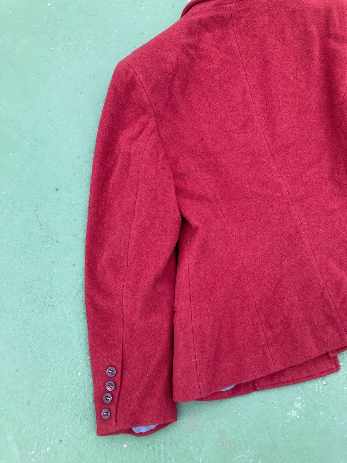 Japanese Brand Arrston Volaju Kohshin Satoh Avant Garde Red Wool Blazer Size M / US 6-8 / IT 42-44 - 12 Thumbnail