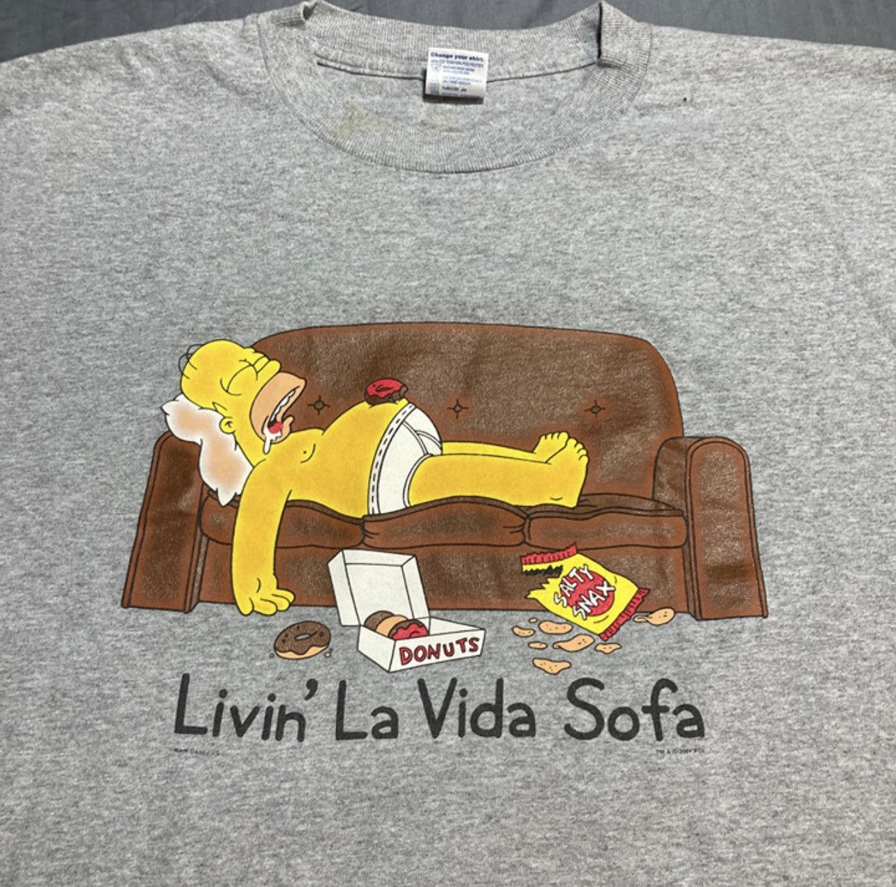 Vintage The Simpsons Livin’ La Vida Sofa Homer Tee