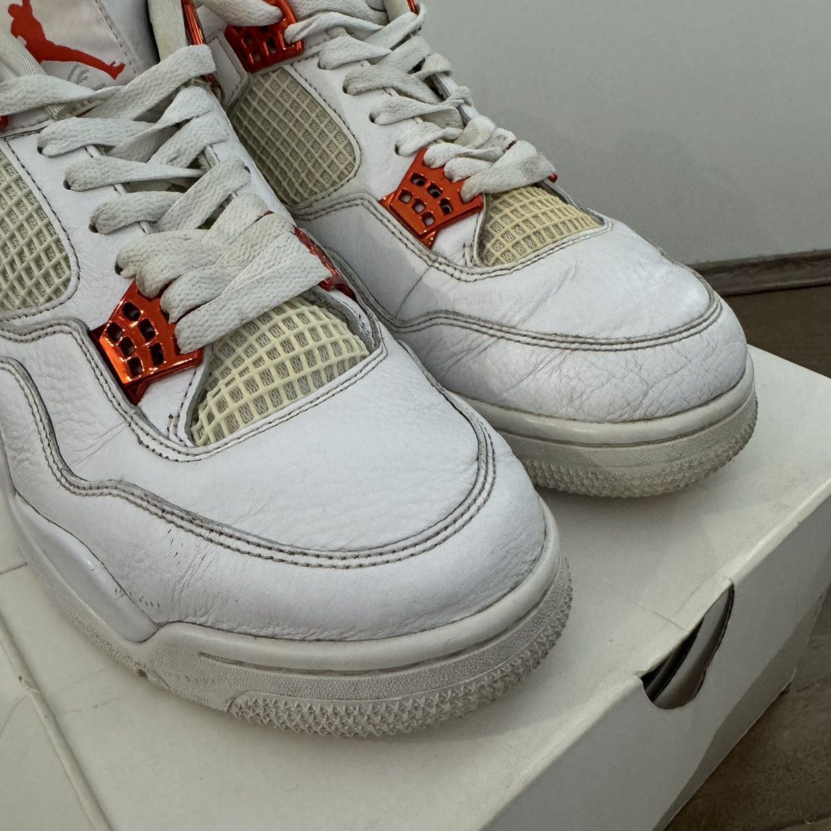 Jordan Brand Jordan 4 Retro Metallic Orange Size US 10 / EU 43 - 5 Thumbnail