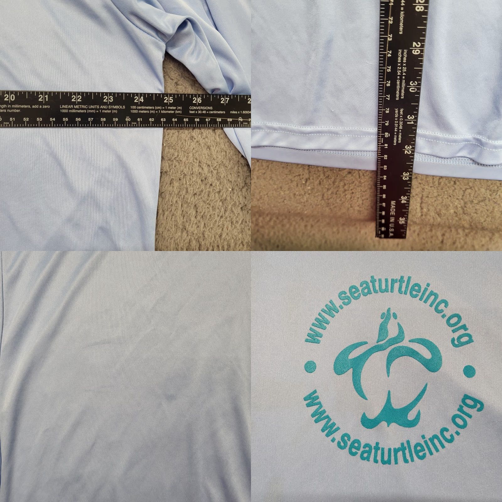 Vintage Sea Turtle Inc Shirt Mens 2XL Blue South Padre Island Texas Performance UPF 50 Size US XXL / EU 58 / 5 - 9 Thumbnail