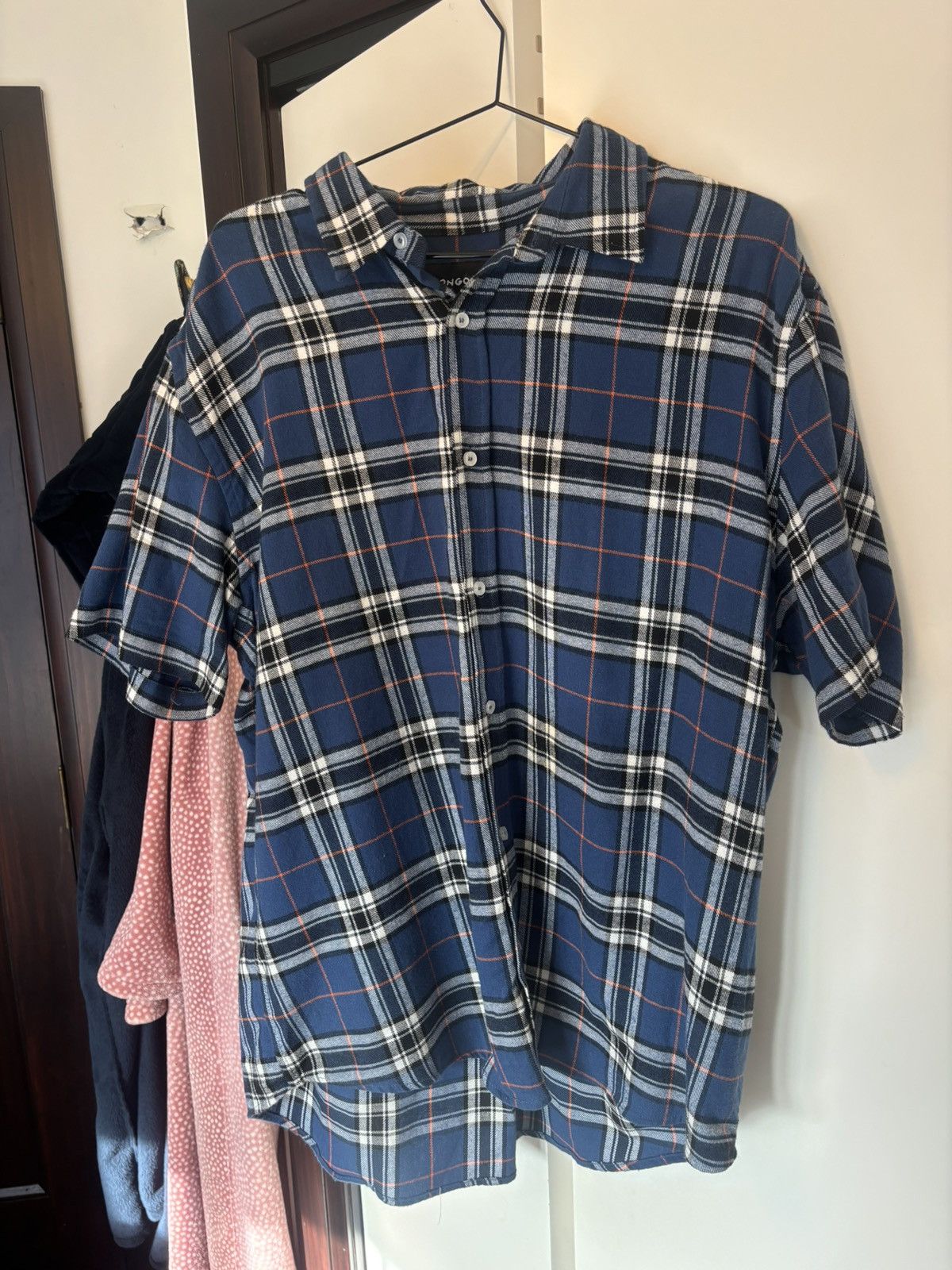 Noon Goons Noon Goons Blue Flannel Short Sleeve Shirt Size US XL / EU 56 / 4 - 2 Thumbnail