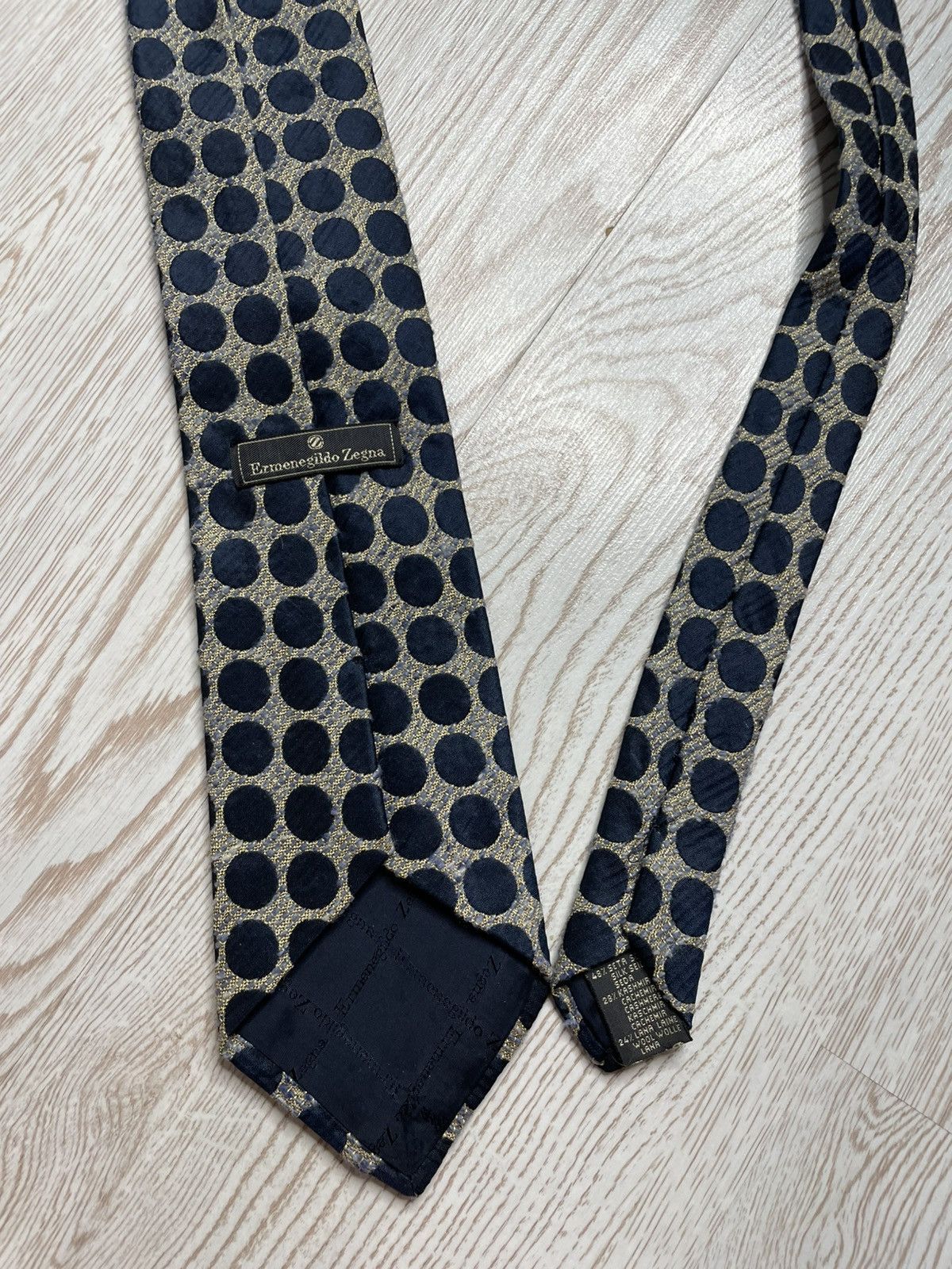 Ermenegildo Zegna Ermenegildo Zegna Vintage Silk And Cashmere Tie Size ONE SIZE - 10 Thumbnail