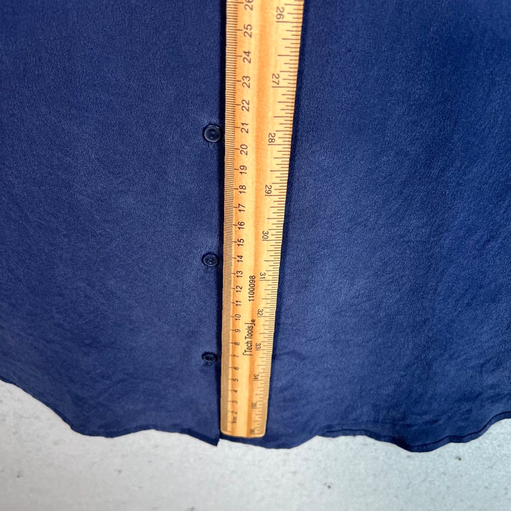 Cos COS Shirt Dress Womens XS Navy Blue Button Down Wool & Silk Blend Long Sleeve Casual Knee Length Size XS / US 0-2 / IT 36-38 - 6 Thumbnail