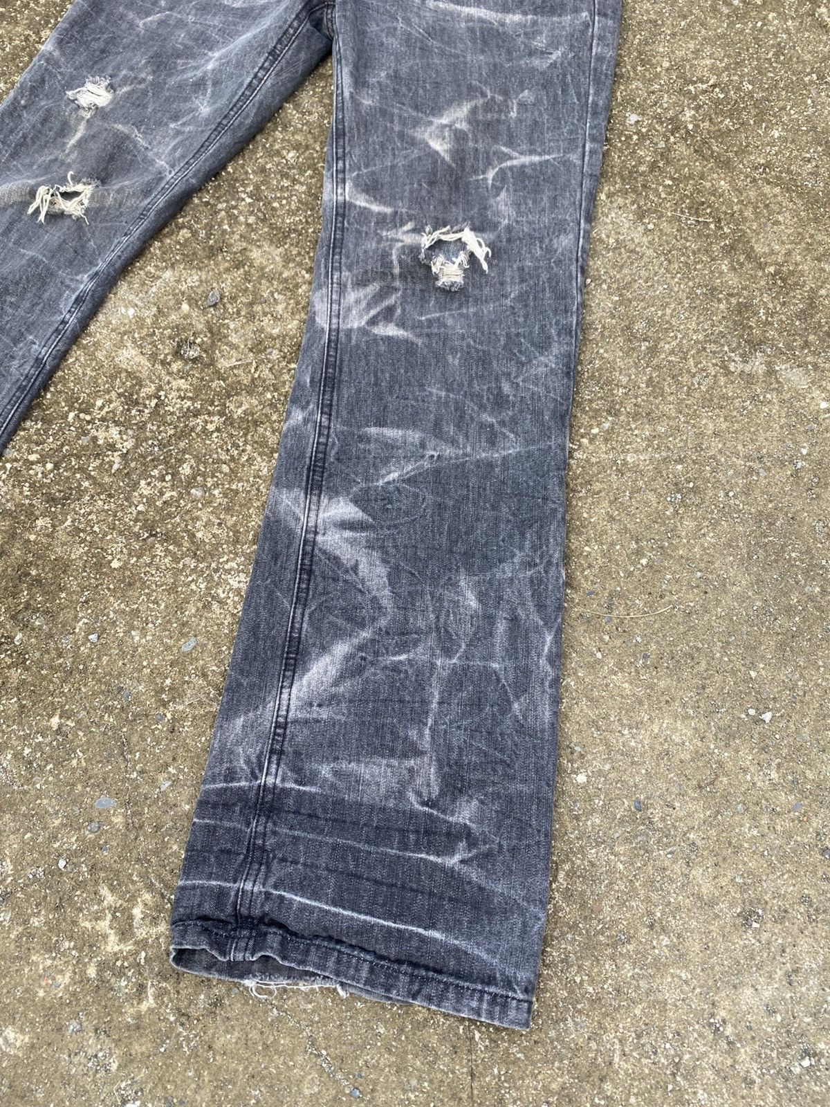 LOWBOX LOWBOX Washed Black Bootcut Jeans Size US 32 / EU 48 - 3 Thumbnail