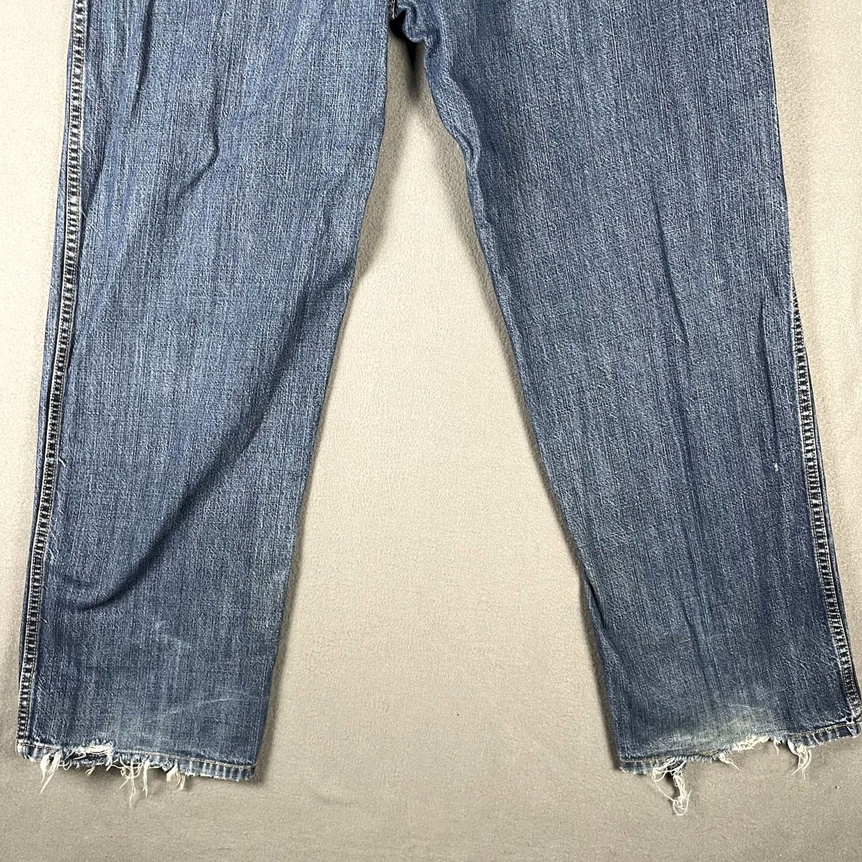 Sean John VINTAGE Sean John Jeans Mens 36 Wide-Leg Distressed Carpenter 5-Pocket Denim Blue 90s Grunge Y2K Skater Size US 36 / EU 52 - 5 Thumbnail