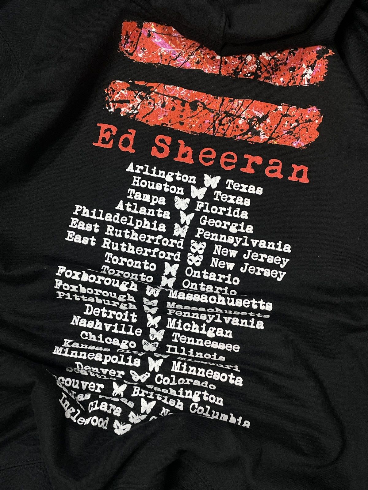 Vintage 🔥RARE🔥Ed Sheeran Hoodie Tour Spellout Hype Rare Size US L / EU 52-54 / 3 - 3 Thumbnail