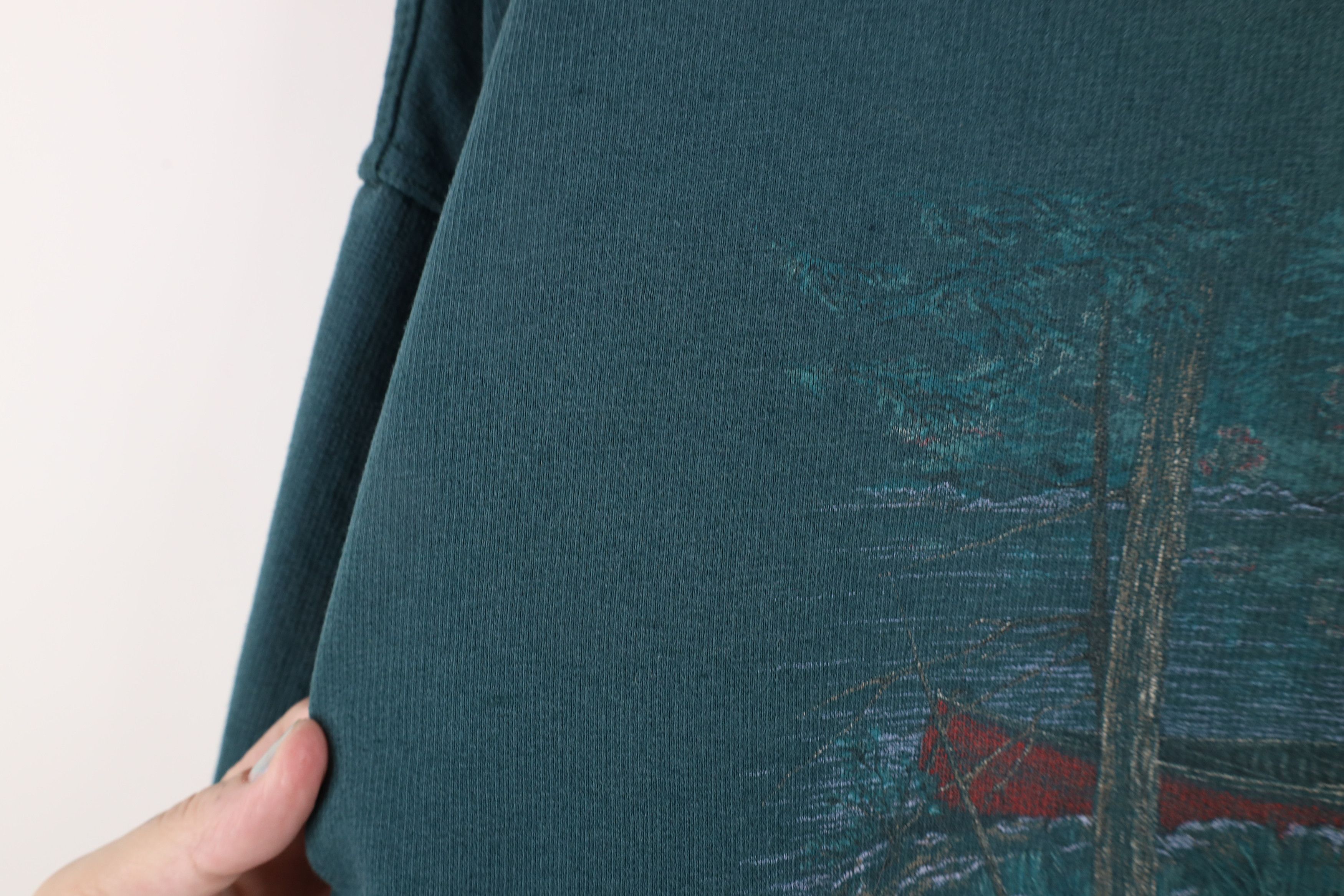 Vintage Vintage 90s Country Primitive Autumn Nature Lake Sweatshirt Size L / US 10 / IT 46 - 7 Thumbnail