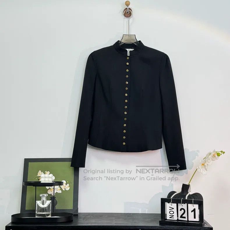 Givenchy Givenchy Golden Button Black Jacket Size US M / EU 48-50 / 2 - 1 Thumbnail
