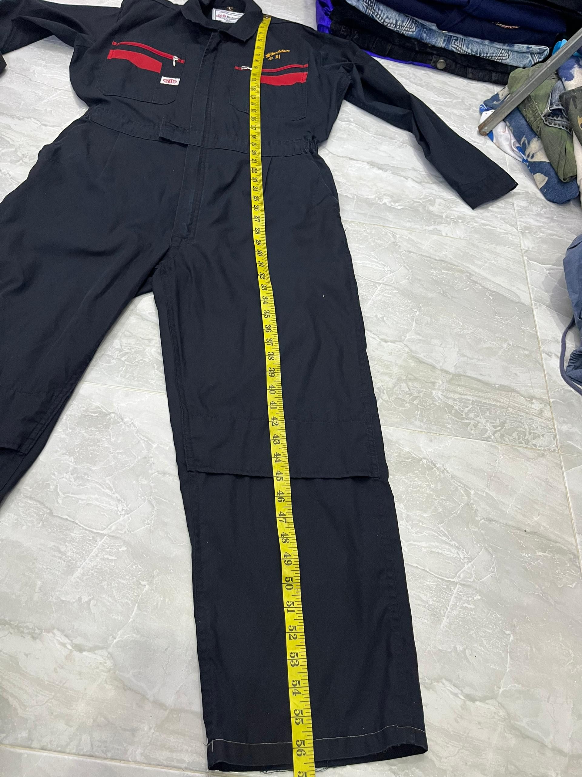 Japanese Brand Auto-Bi Japanese Workwear Coverall Navy Red Zip Size US M / EU 48-50 / 2 - 23 Thumbnail
