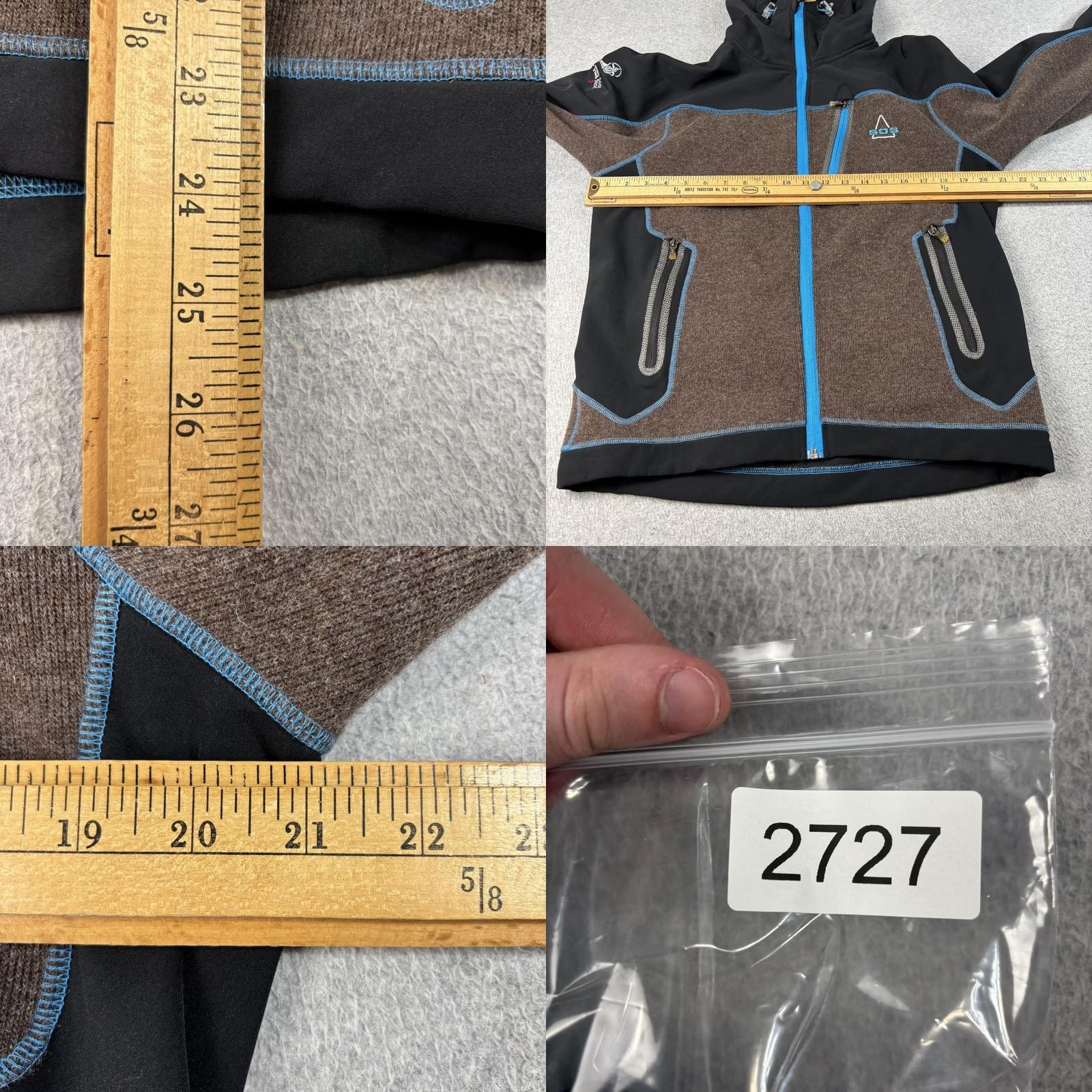 Asos SOS Jacket Mens Medium Brown Hooded Wool Blend Logo Bella Coola Heli Sports Size US M / EU 48-50 / 2 - 8 Thumbnail