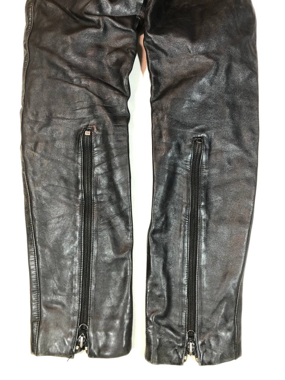 Vintage Vintage Rare Biker Motorcycle Leather Pants Size US 30 / EU 46 - 7 Thumbnail