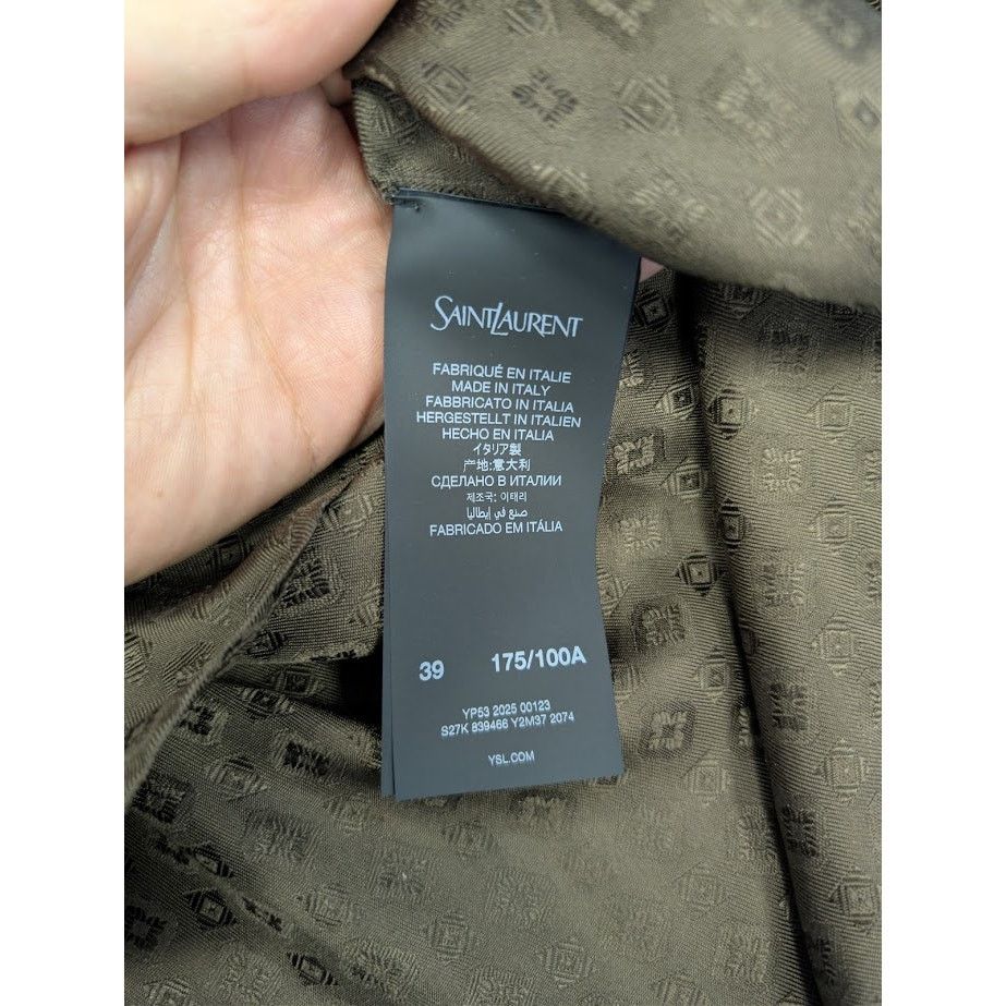 Saint Laurent Paris o1rshd1 Button Shirt in Brown Size US S / EU 44-46 / 1 - 17 Thumbnail