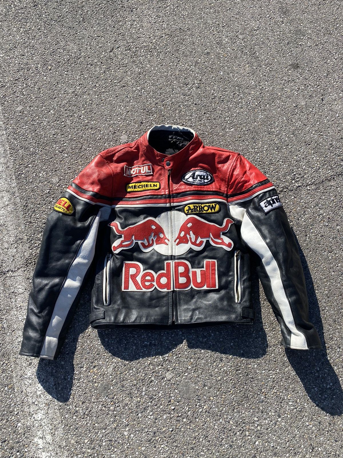 Red Bull × Vintage Vintage Red Bill Racing Leather Jacket Size US M / EU 48-50 / 2 - 1 Thumbnail