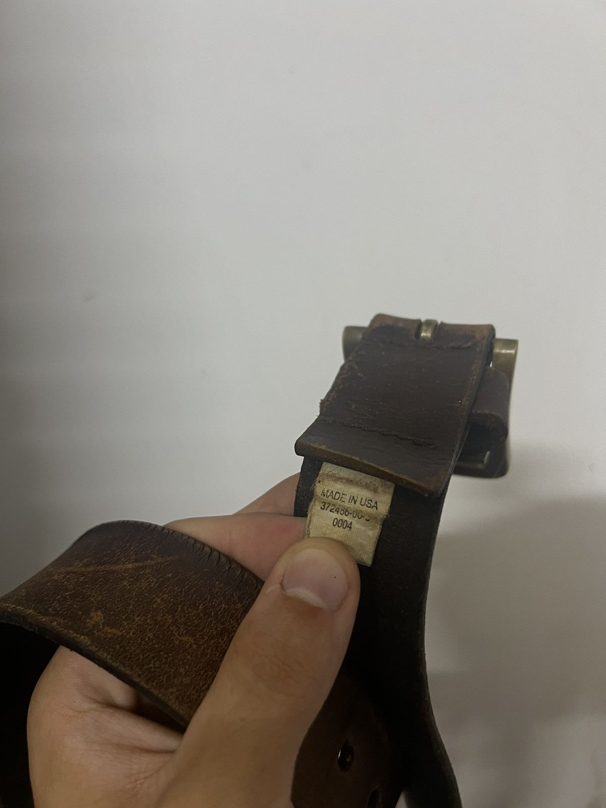 True Religion × Vintage 90’s TRUE RELIGION RARE MADE IN USA LEATHER BELT Size 30 - 4 Thumbnail