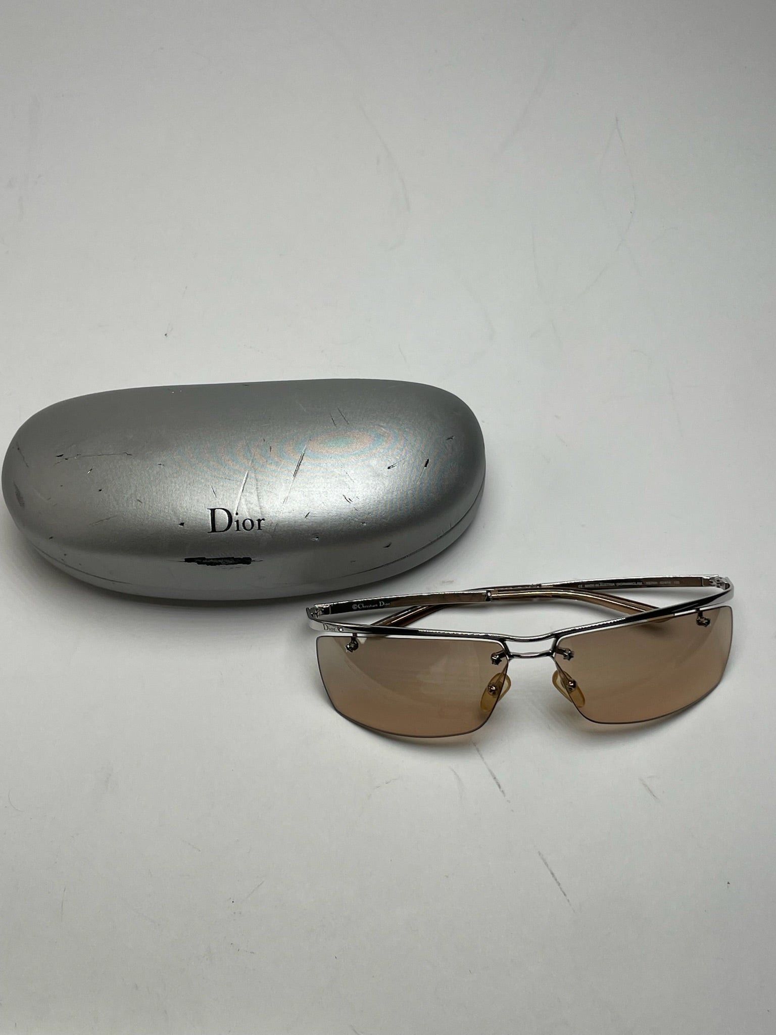 Dior Vintage Rimless Sunglasses silver Brown Size ONE SIZE - 1 Thumbnail