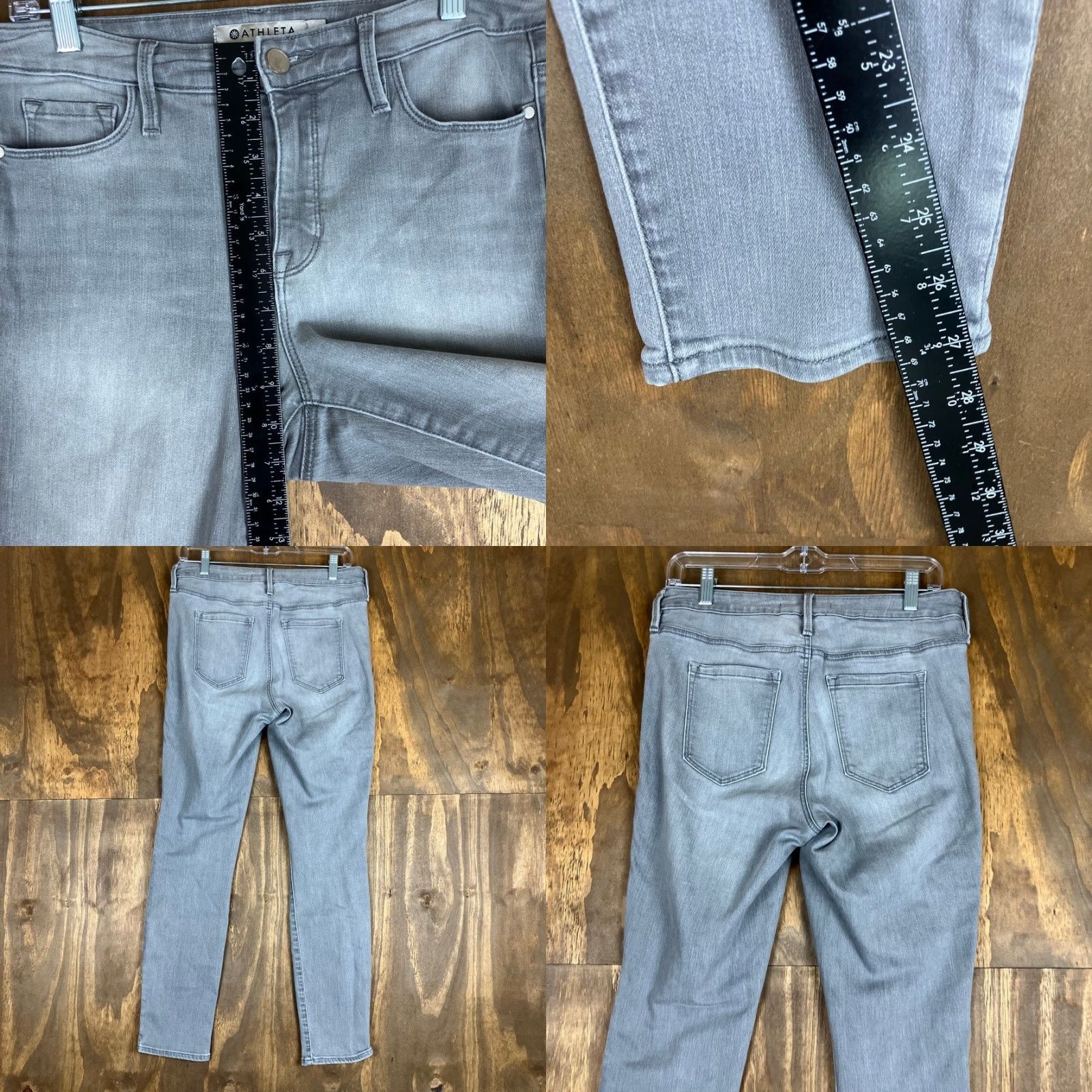 Athleta Athleta Womens Jeans Gray Denim Sculptek Mid Rise Slim Stretch 8 Size 30" / US 8 / IT 44 - 8 Thumbnail