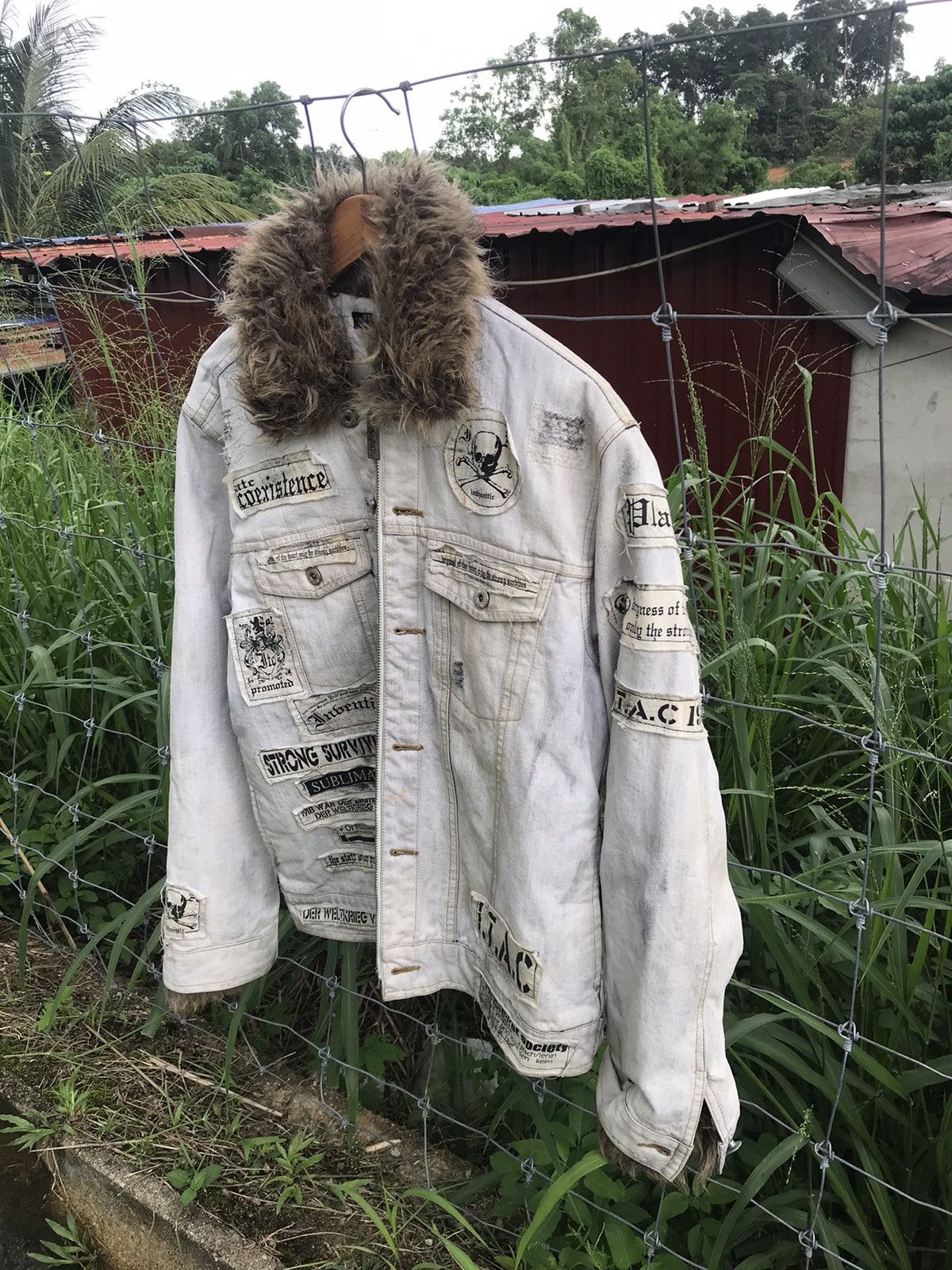 If Six Was Nine × In The Attic In The Attic Mink Fur Denim Jacket Size US M / EU 48-50 / 2 - 3 Thumbnail