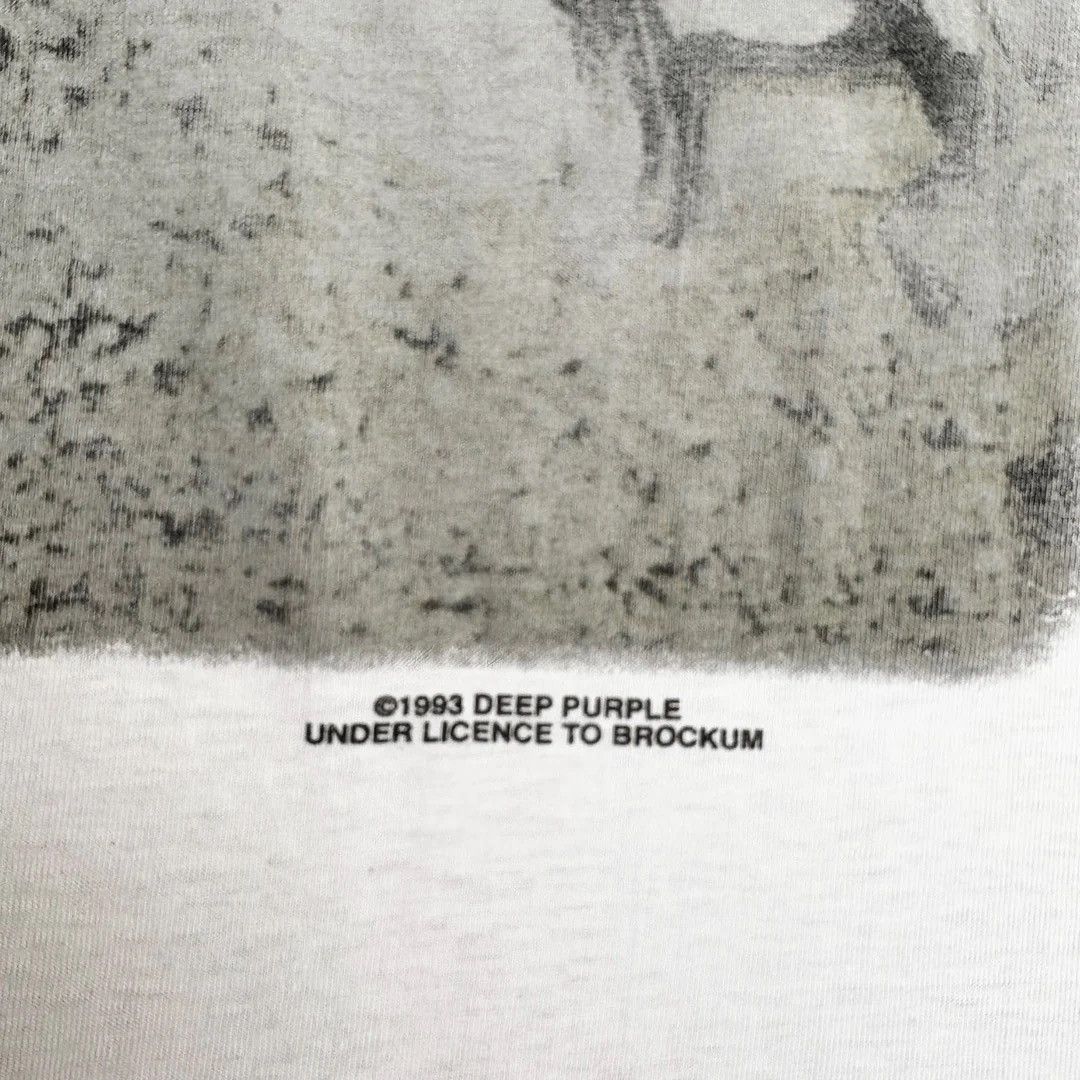 Band Tees × Vintage Deep Purple 1993 93 90s Vintage In Rock Band Brockum T-Shirt Size US XL / EU 56 / 4 - 4 Thumbnail