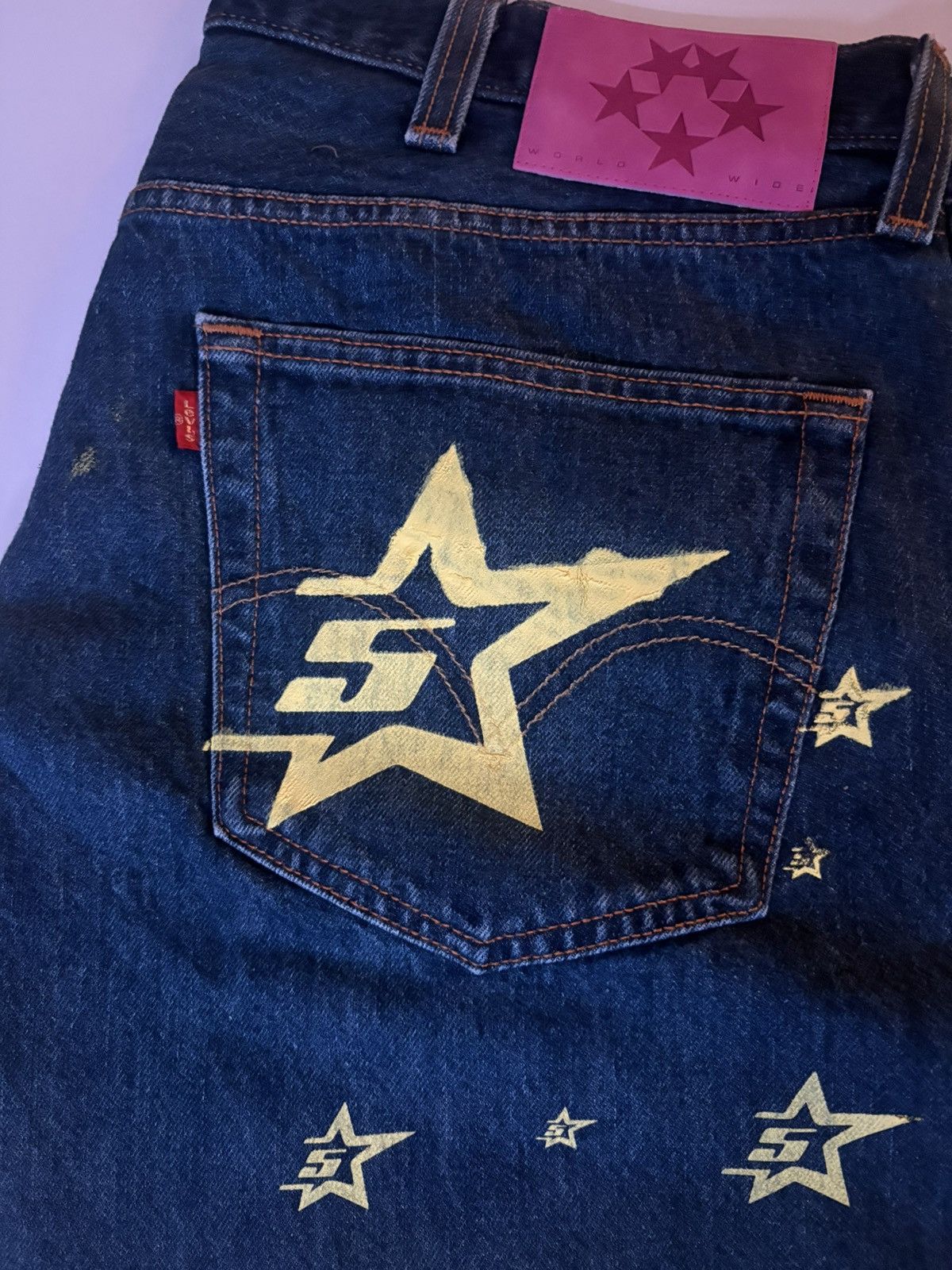 Levi's × Sp5der Sp5der 5star vintage 501 denim Size US 38 / EU 54 - 4 Thumbnail
