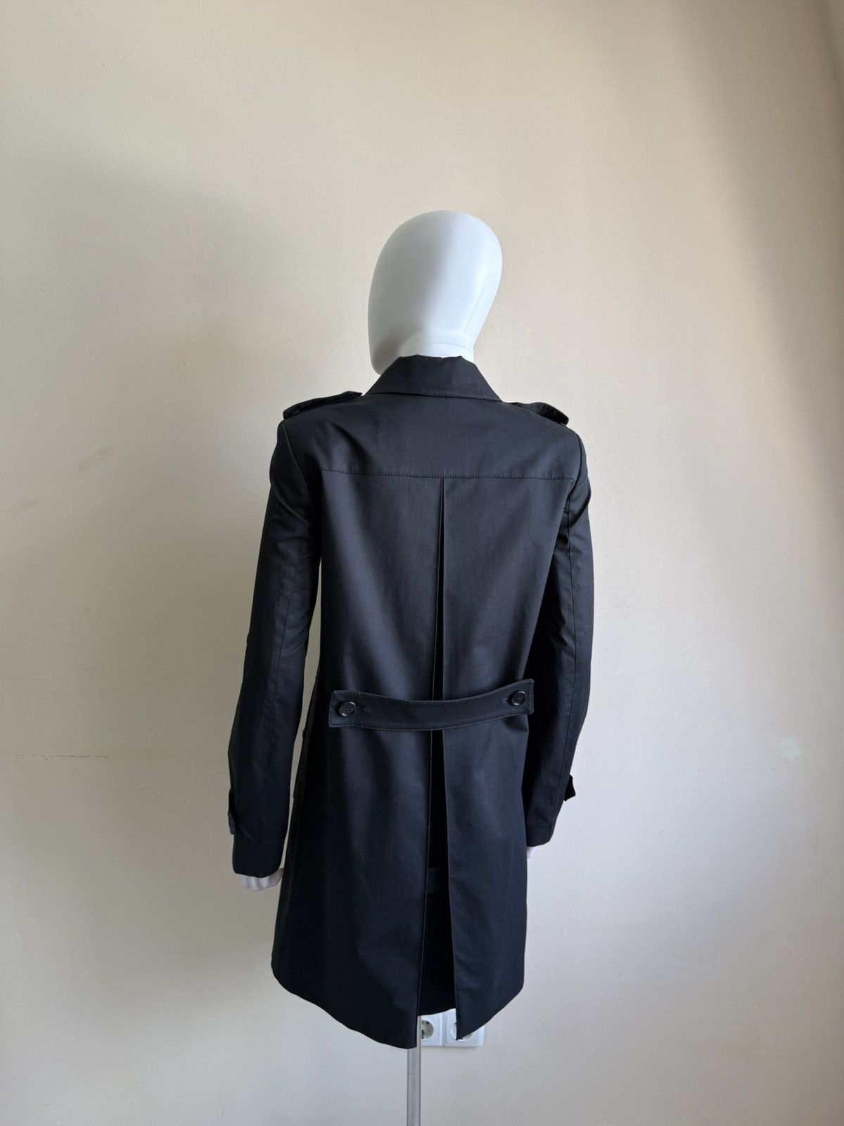 Burberry Burberry London Black Cotton Trench Coat Jacket Nova Check Size S / US 4 / IT 40 - 8 Thumbnail