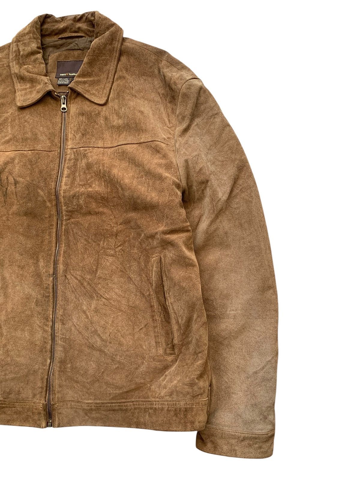 Zara 🔥ZARA SUEDE LEATHER JACKETS BROWN Size US L / EU 52-54 / 3 - 3 Thumbnail