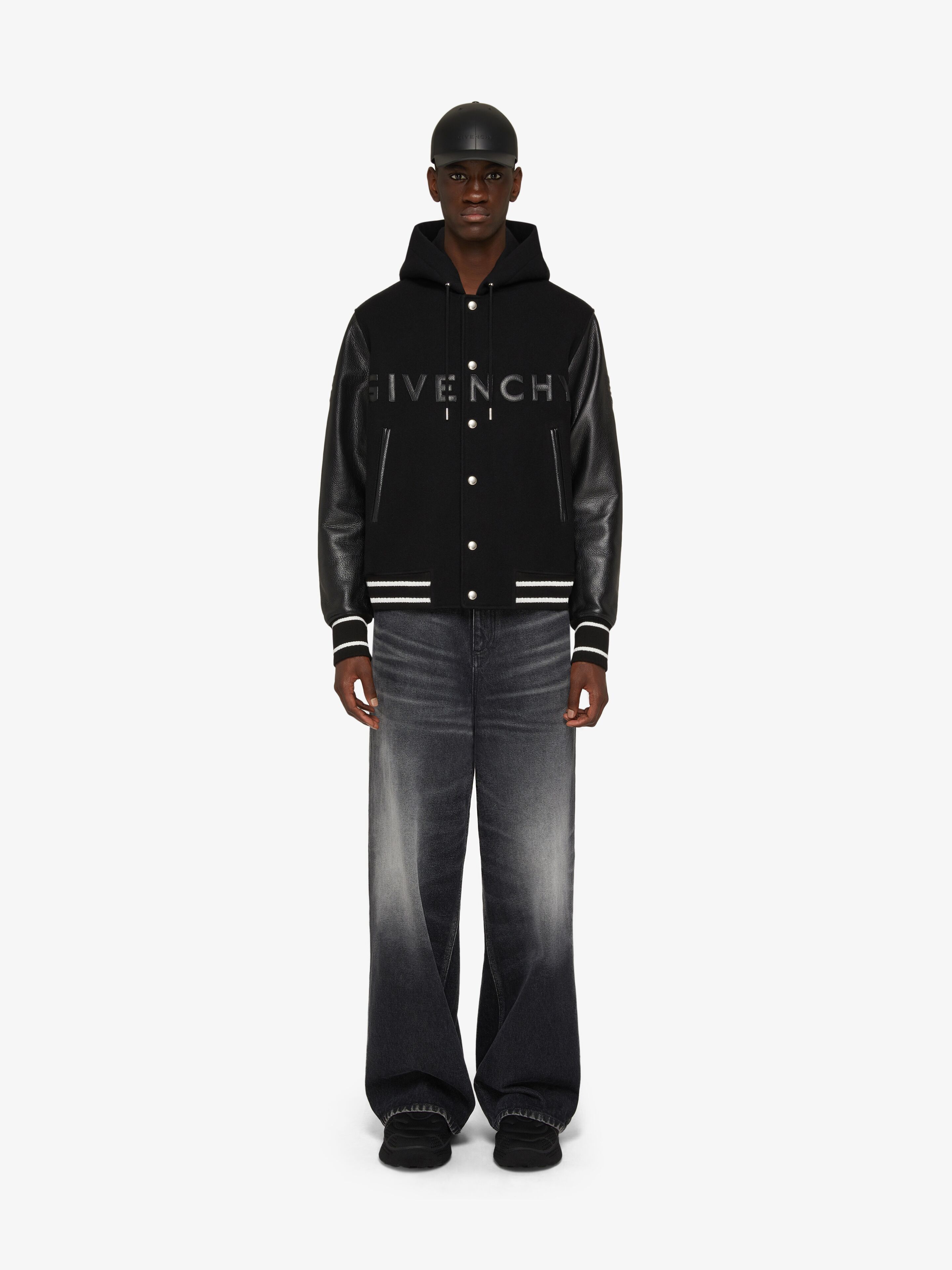 Givenchy o1srvl11e0725 Hood Varsity Wool in Black Size US M / EU 48-50 / 2 - 2 Thumbnail