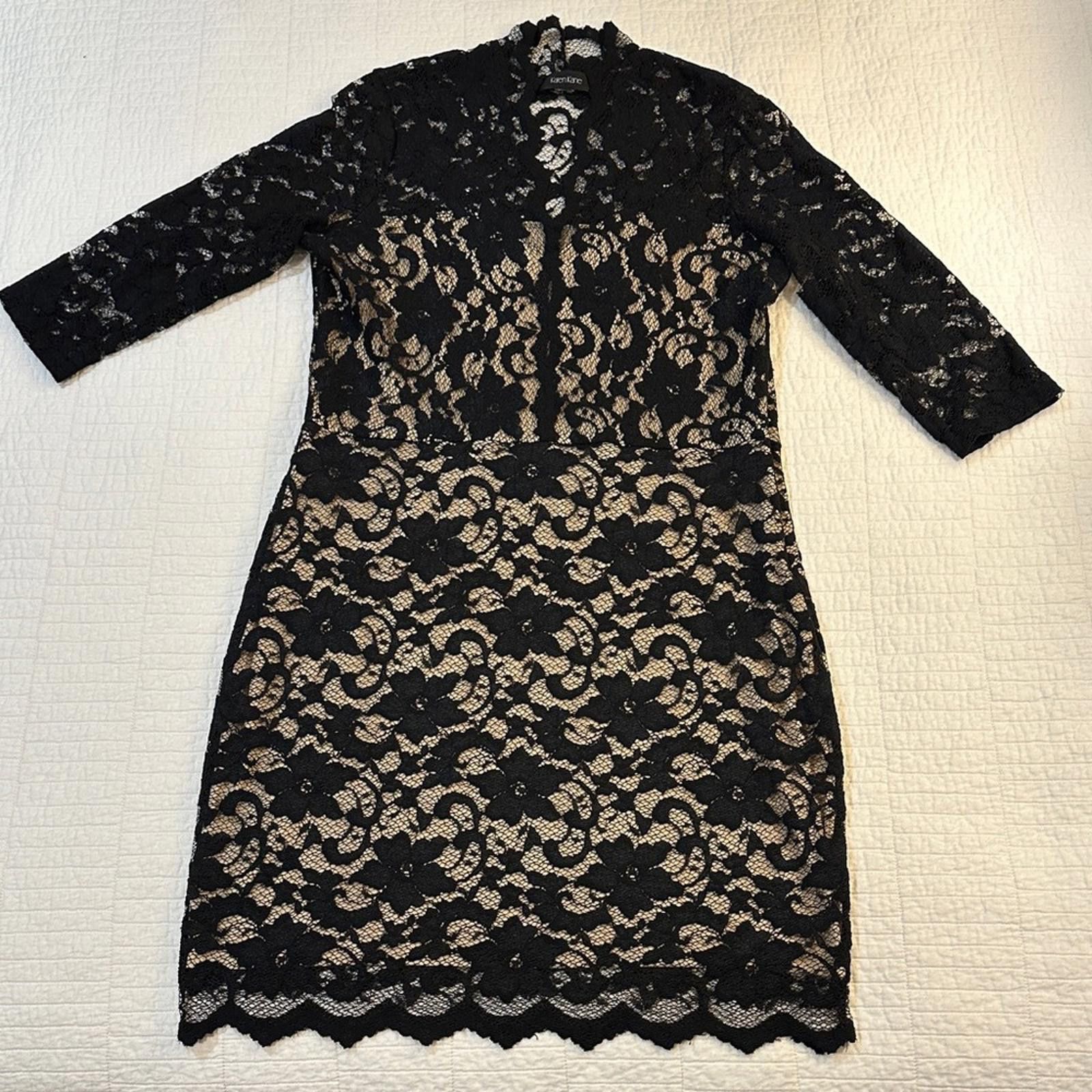 Other Karen Kane sz 8 Black Lace Midi Dress EUC Size M / US 6-8 / IT 42-44 - 2 Thumbnail