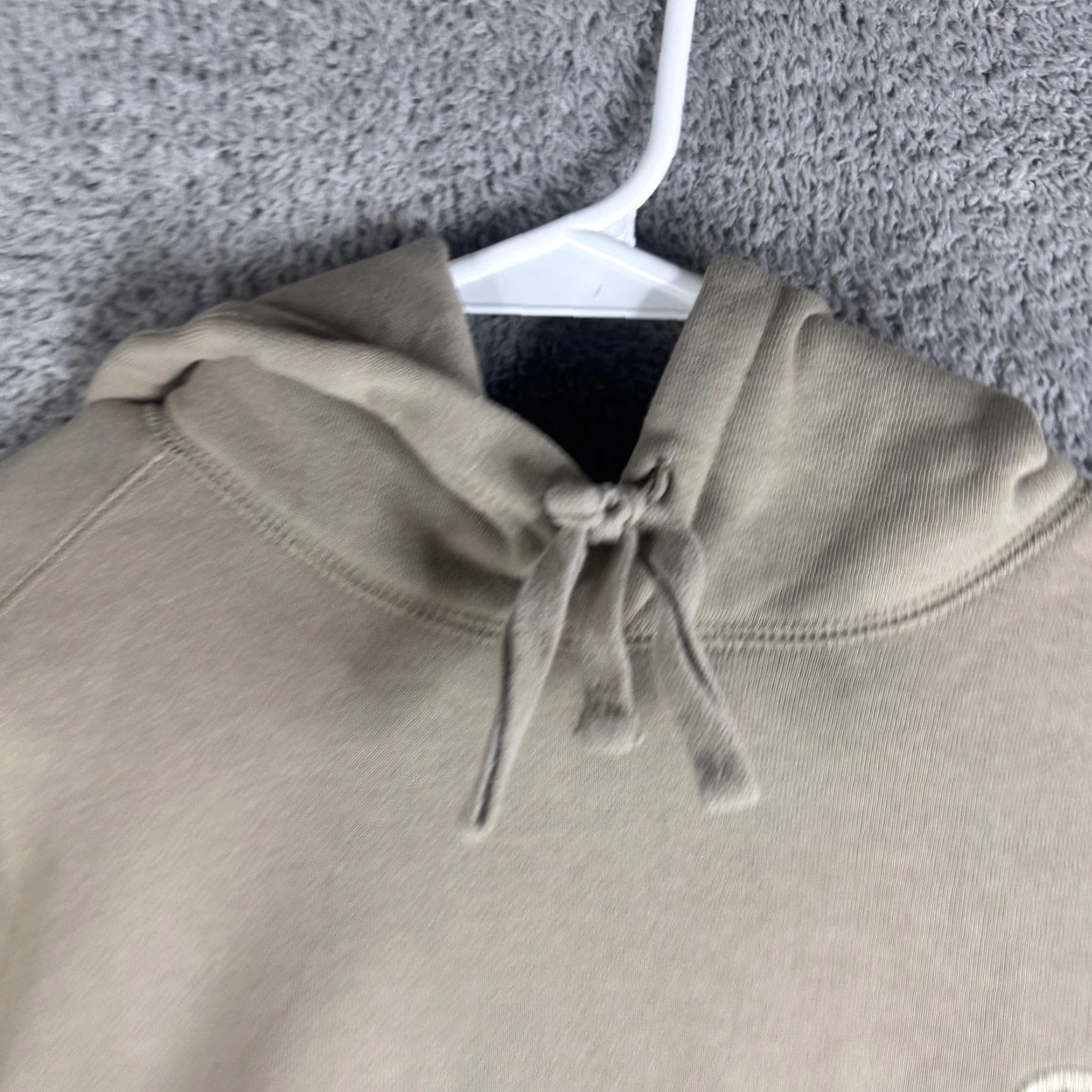 Champion Champion Hoodie Mens Medium Beige Fleece Pullover Sweatshirt C Logo Knit Front Pocket Ribbed Cuffs Hem Regular Fit Winter Mens Size US M / EU 48-50 / 2 - 6 Thumbnail