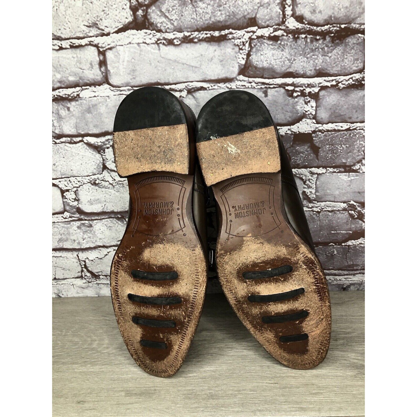 Johnston & Murphy Johnston & Murphy Sheepskin Brown Leather Double Monk Strap Size US 10.5 / EU 43-44 - 14 Thumbnail