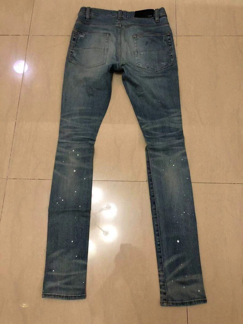 Amiri Amiri checkered grid multi-element patched blue jeans Size US 29 - 2 Thumbnail