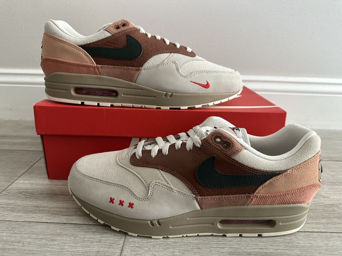 Nike Air Max 1 Amsterdam Red Bark Khaki Terra Blush Peach 12